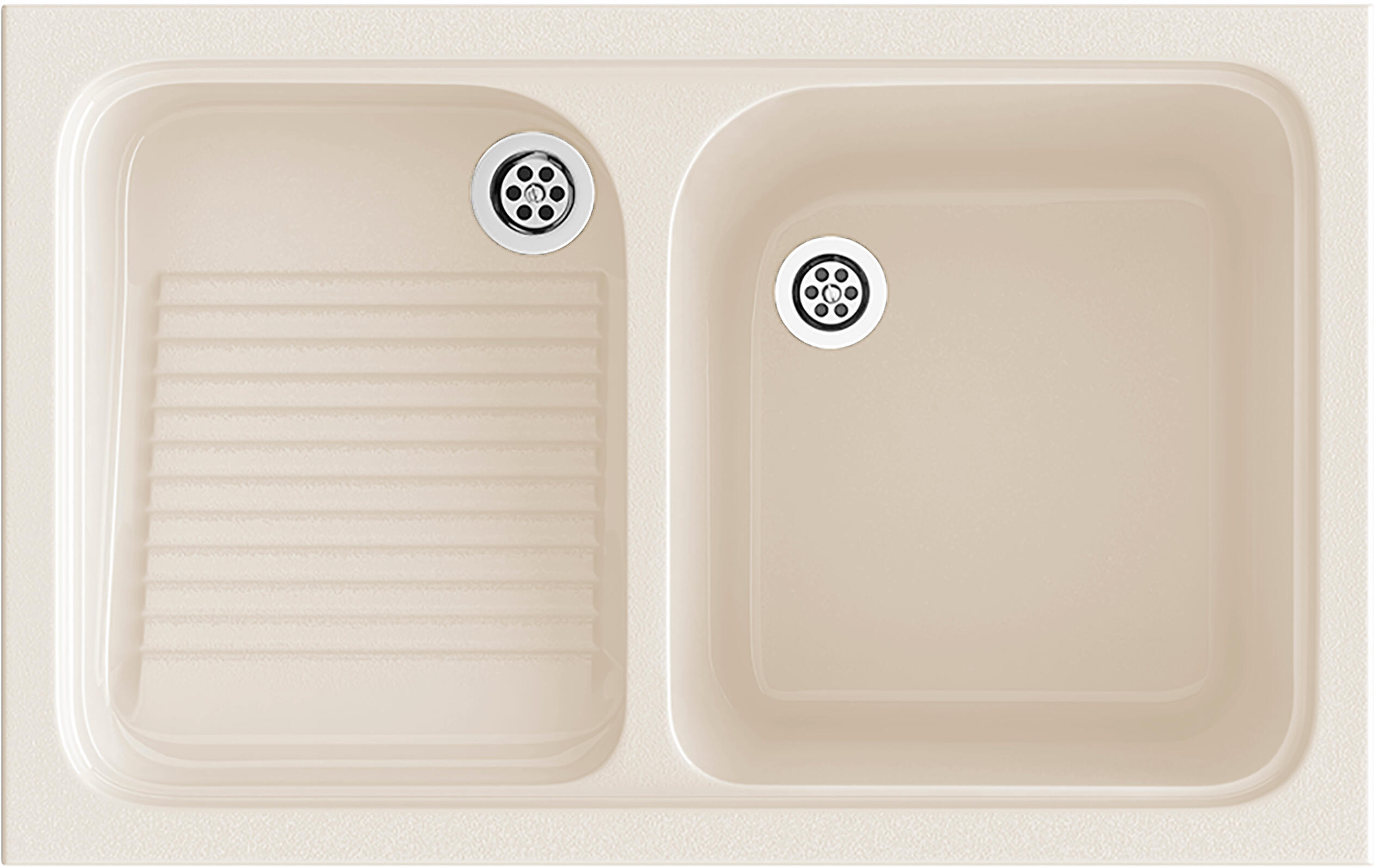 Lavadero 1 seno con escurridor de resina rectangular poalgi basic 80.2 x 55 cm