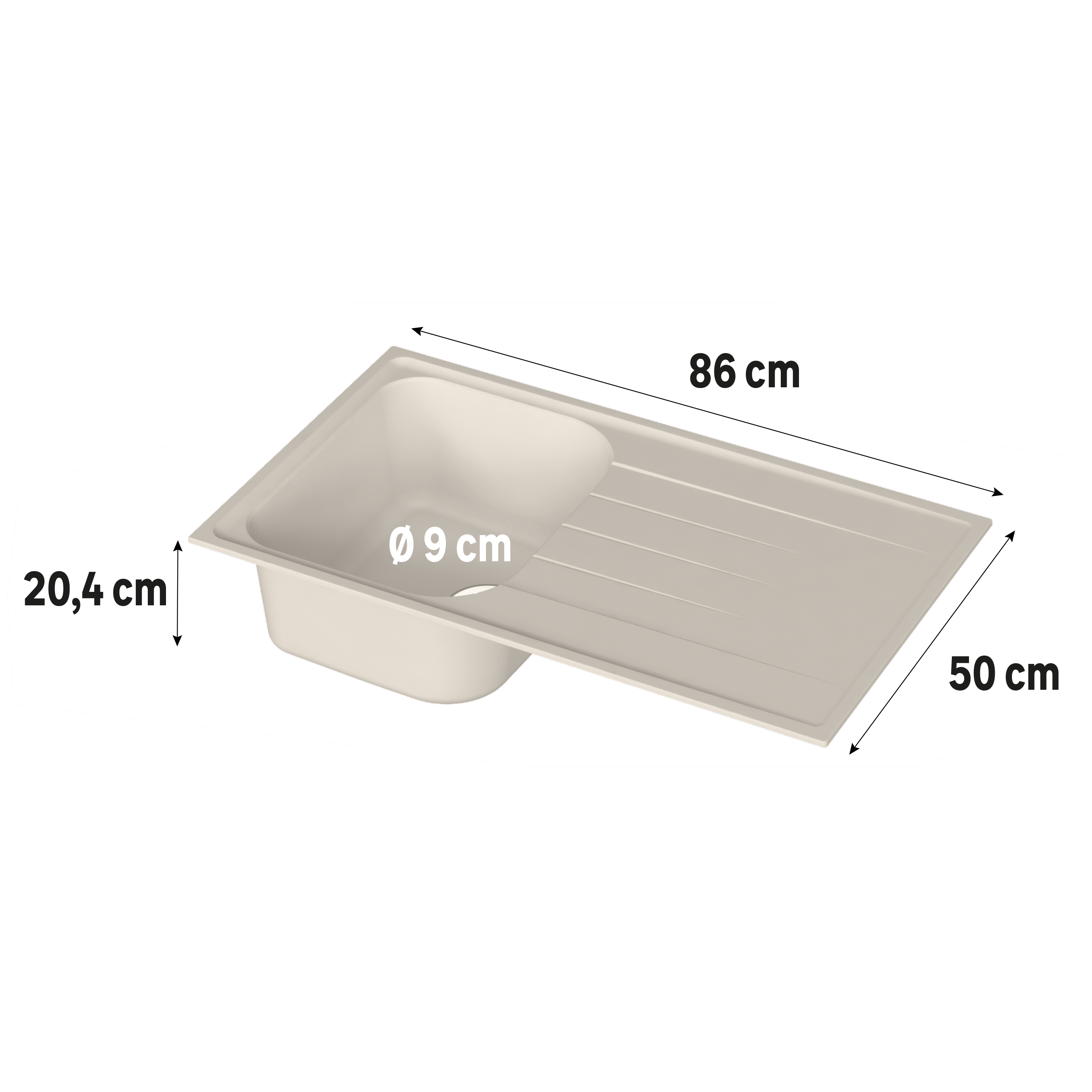 Lava-louça Delinia semidueto elbe 86x50cm branca - 22