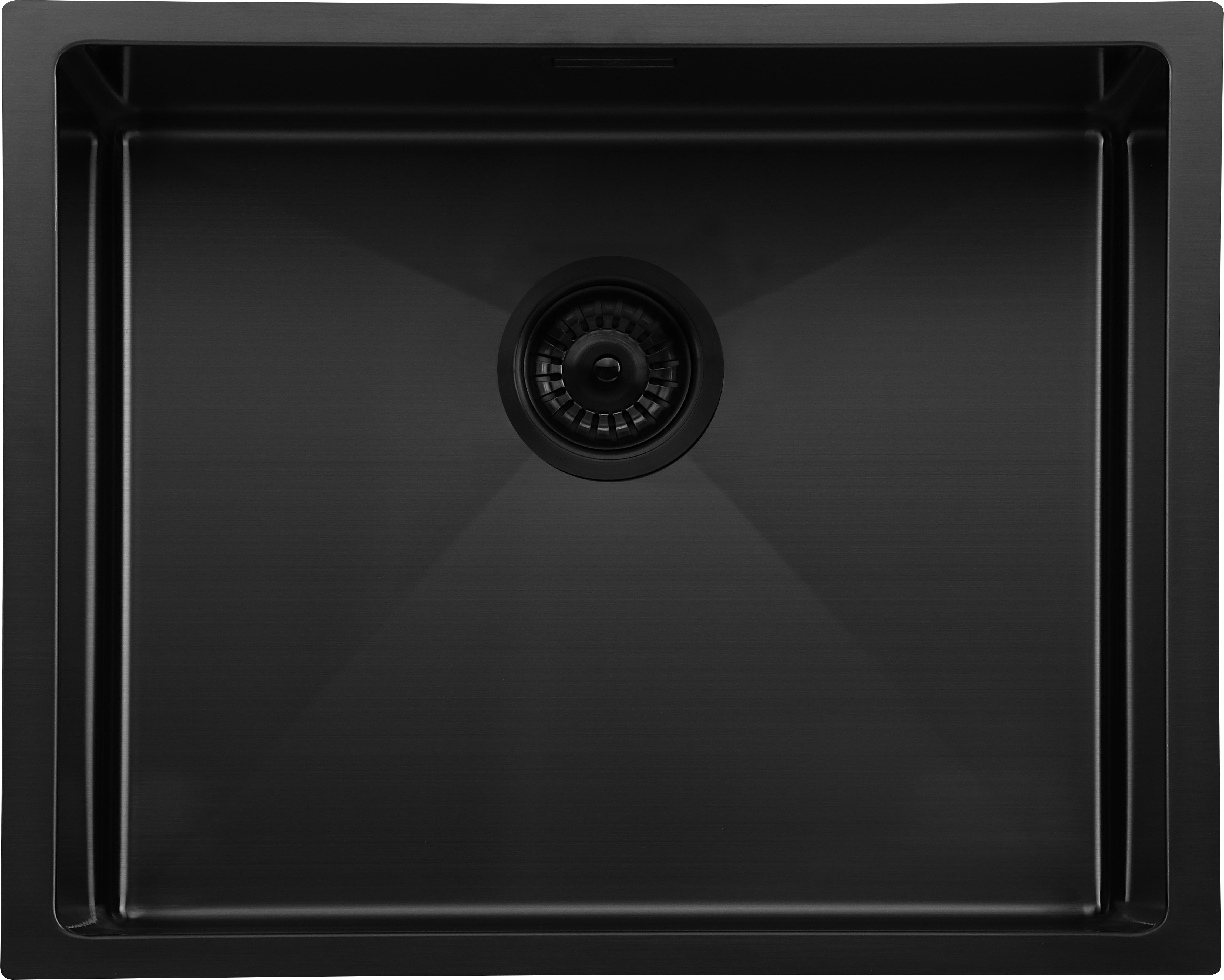 Fregadero de acero inox rectangular andemen venus antracita 54 x 44 cm
