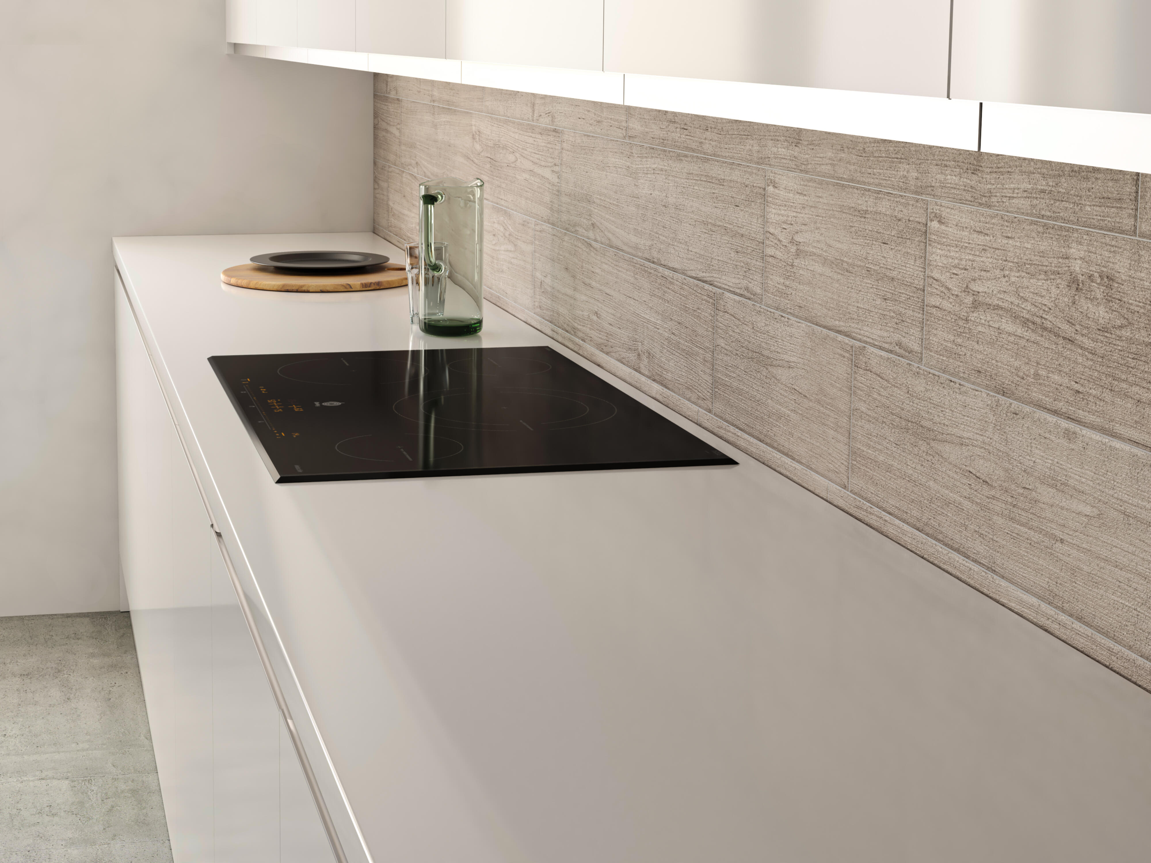 Encimera de cocina laminada Chester blanco brillo 360x62 cm espesor 38mm - 8