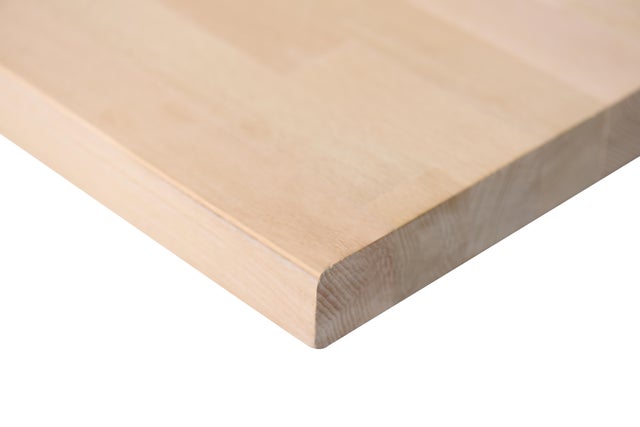 Encimera de cocina madera maciza Haya mate 200x65 cm espesor 26mm