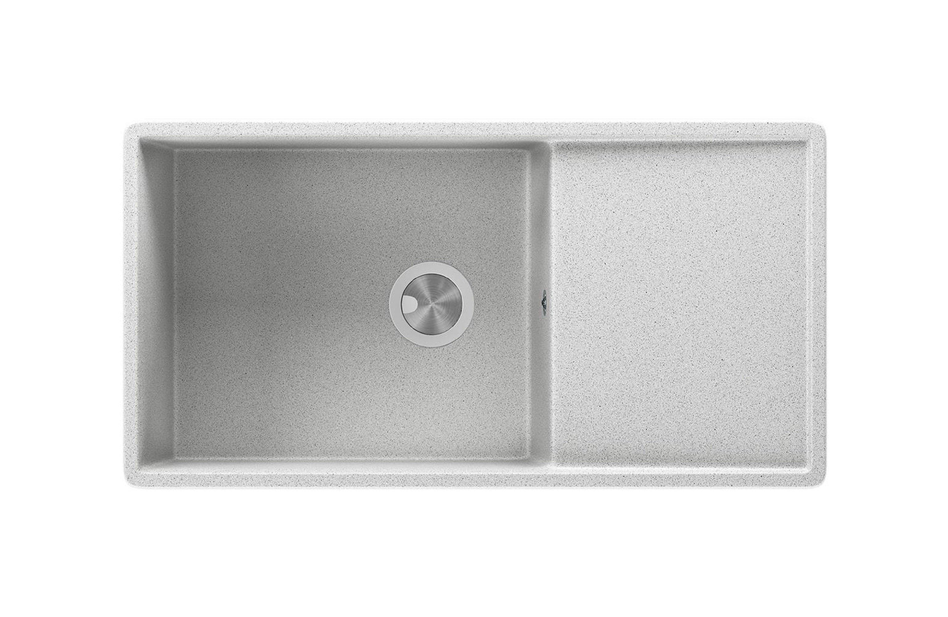 Fregadero seno con escurridor de resina interbany oceano plus 39 x 85 cm