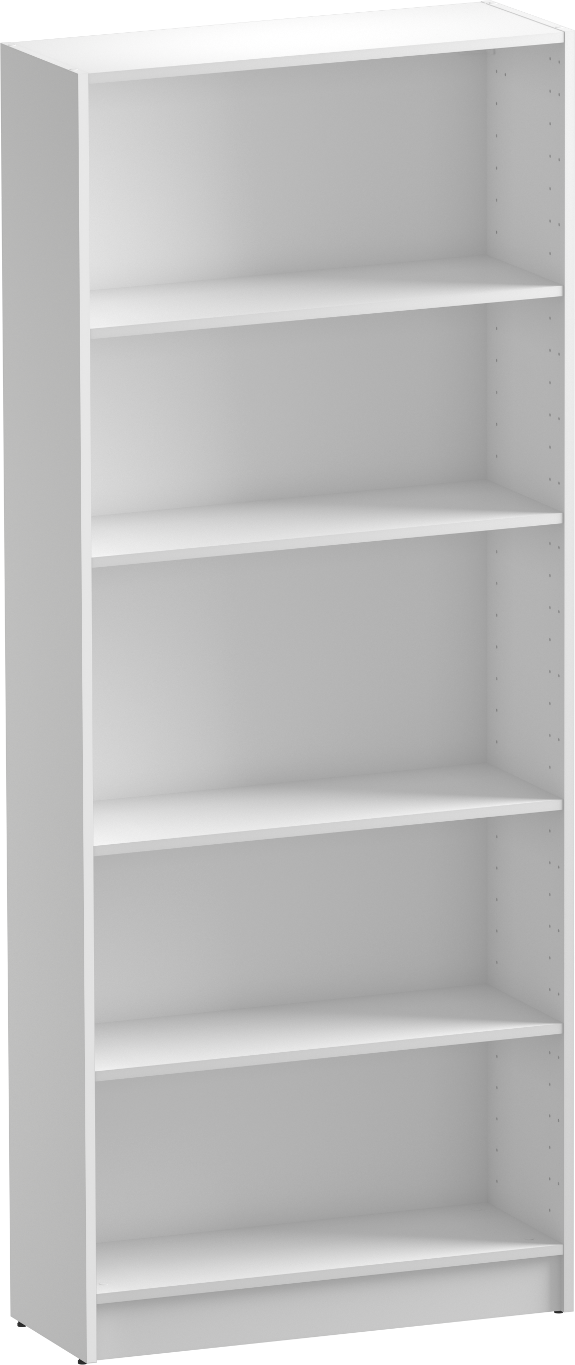 Librería estantería con cuatro baldas spaceo home blanco 80x200x30 cm