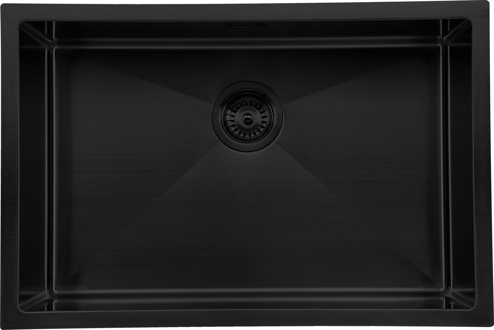 Fregadero de acero inox rectangular andemen urano antracita 68.6 x 45.7 cm