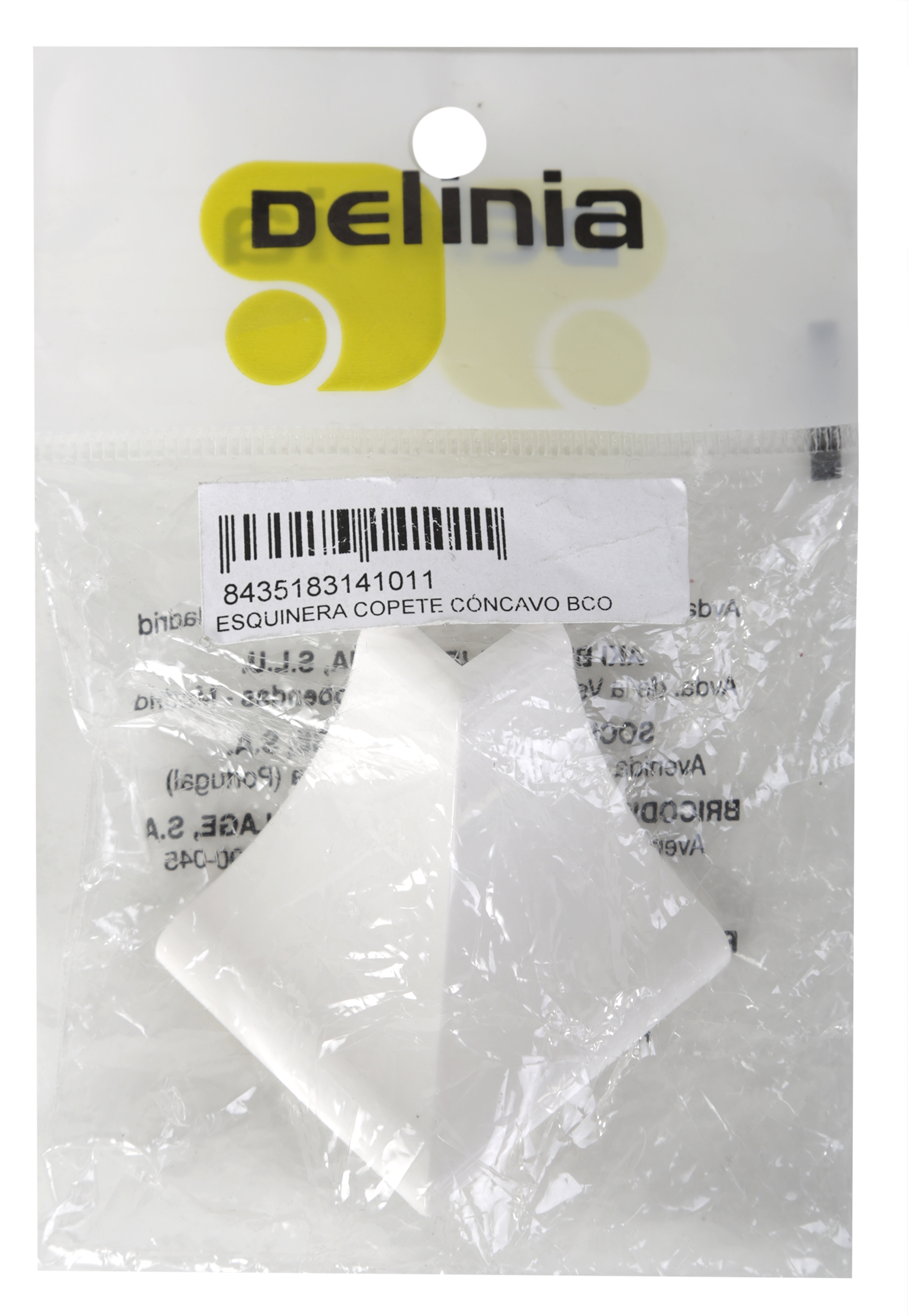 Esquinera de copete cóncavo DELINIA para cocina color blanco - 3
