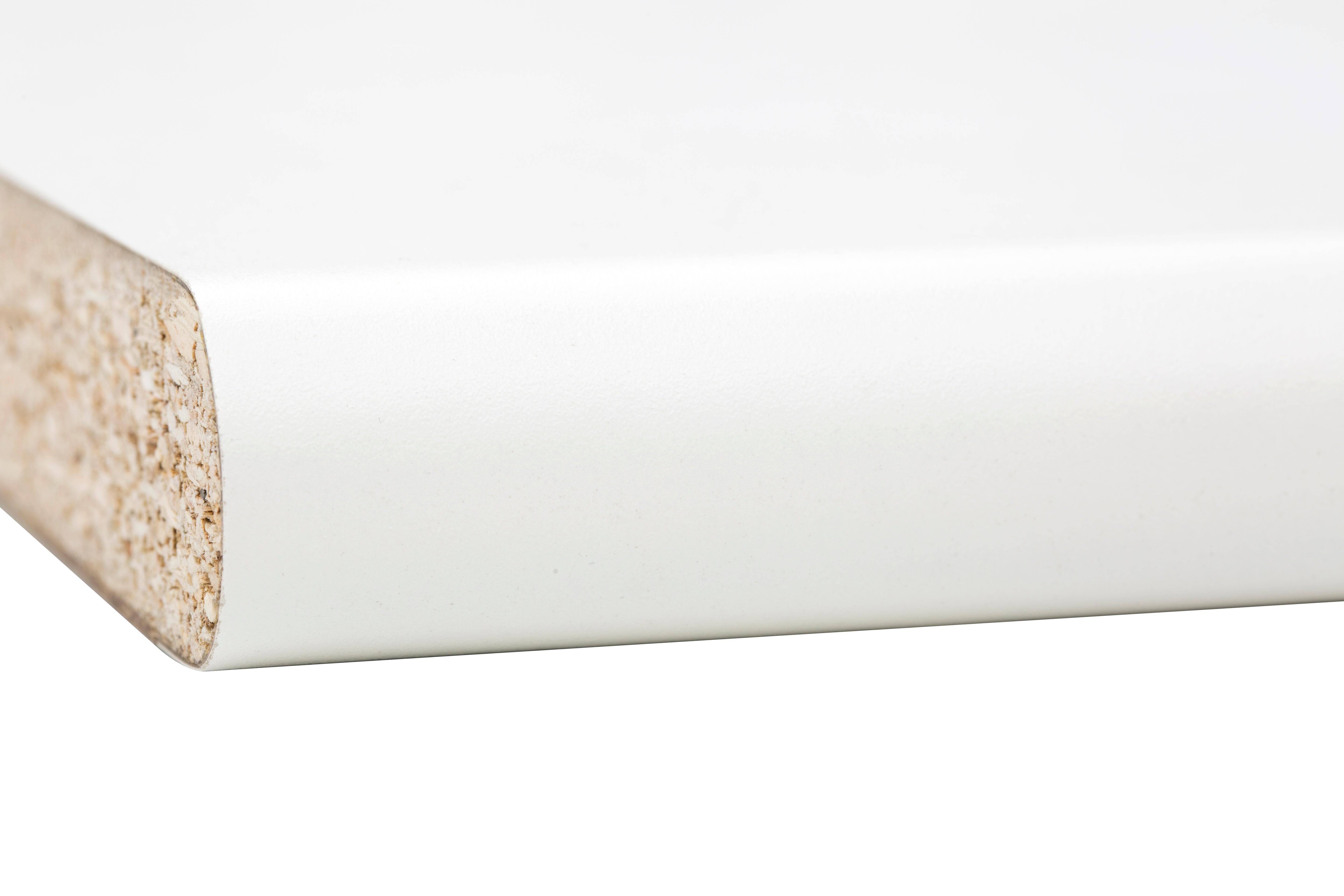 Encimera de cocina laminada Basic blanco mate 180x63 cm espesor 28mm - 6