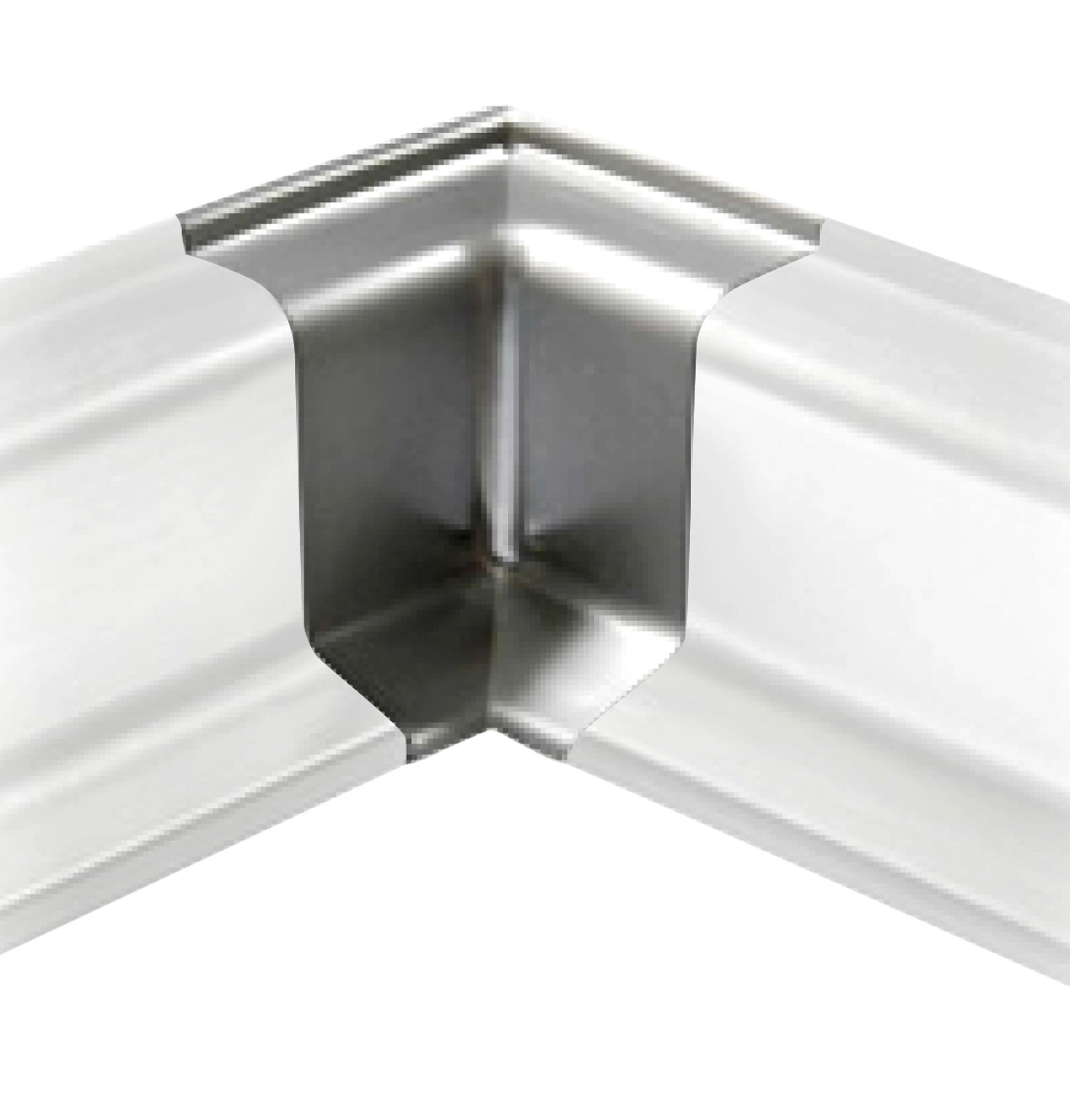 Rinconera de copete superior delinia para cocina color plata brillo