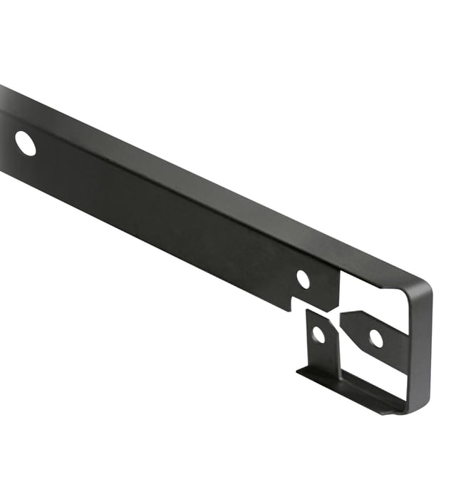 União de tampo em L  30 mm perfil 3 preto