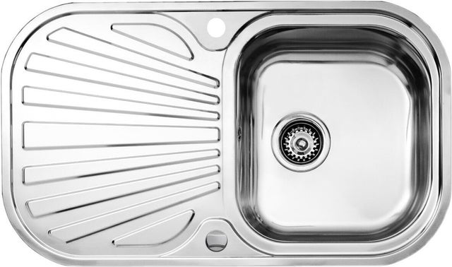 Fregadero cocina Teka Stylo sobre encimera 1 seno + escurridor 83x49 cm acero inox mueble a partir de 45 cm