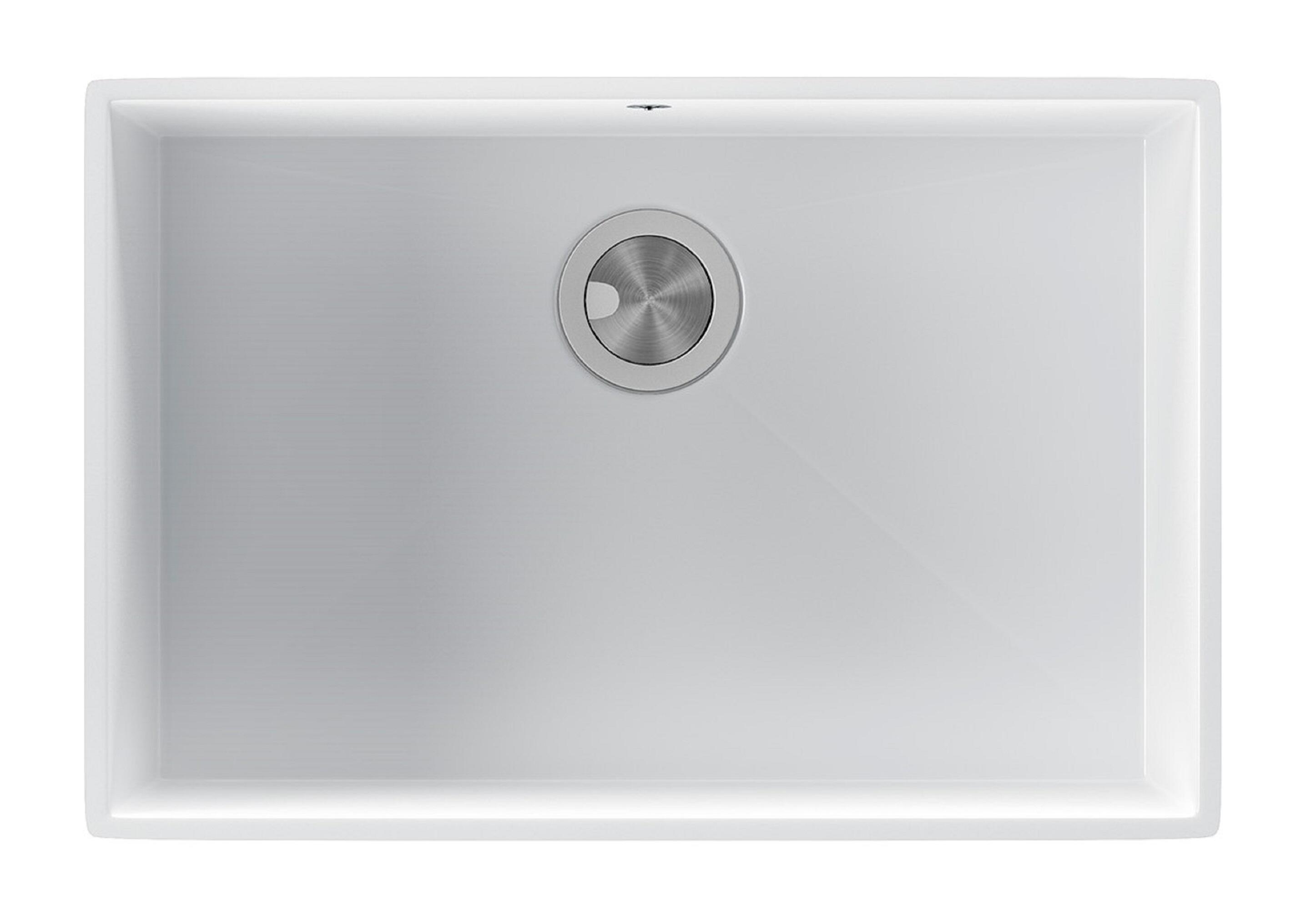 Fregadero 1 seno de resina rectangular interbany tacticos 64,8x42,8 cm