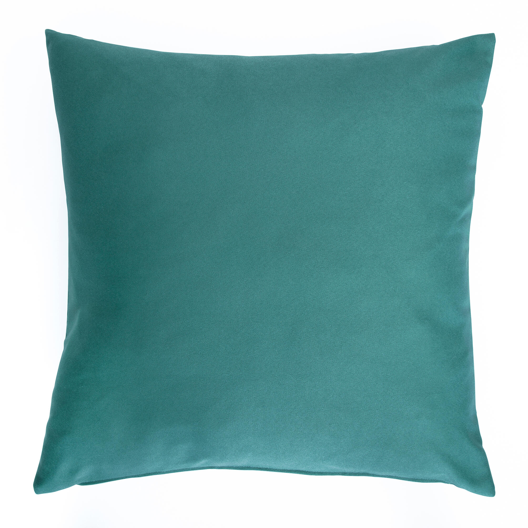 Funda de cojín cuadrada horizon algodón poliéster liso verde helecho con cremallera 45 x 45 cm