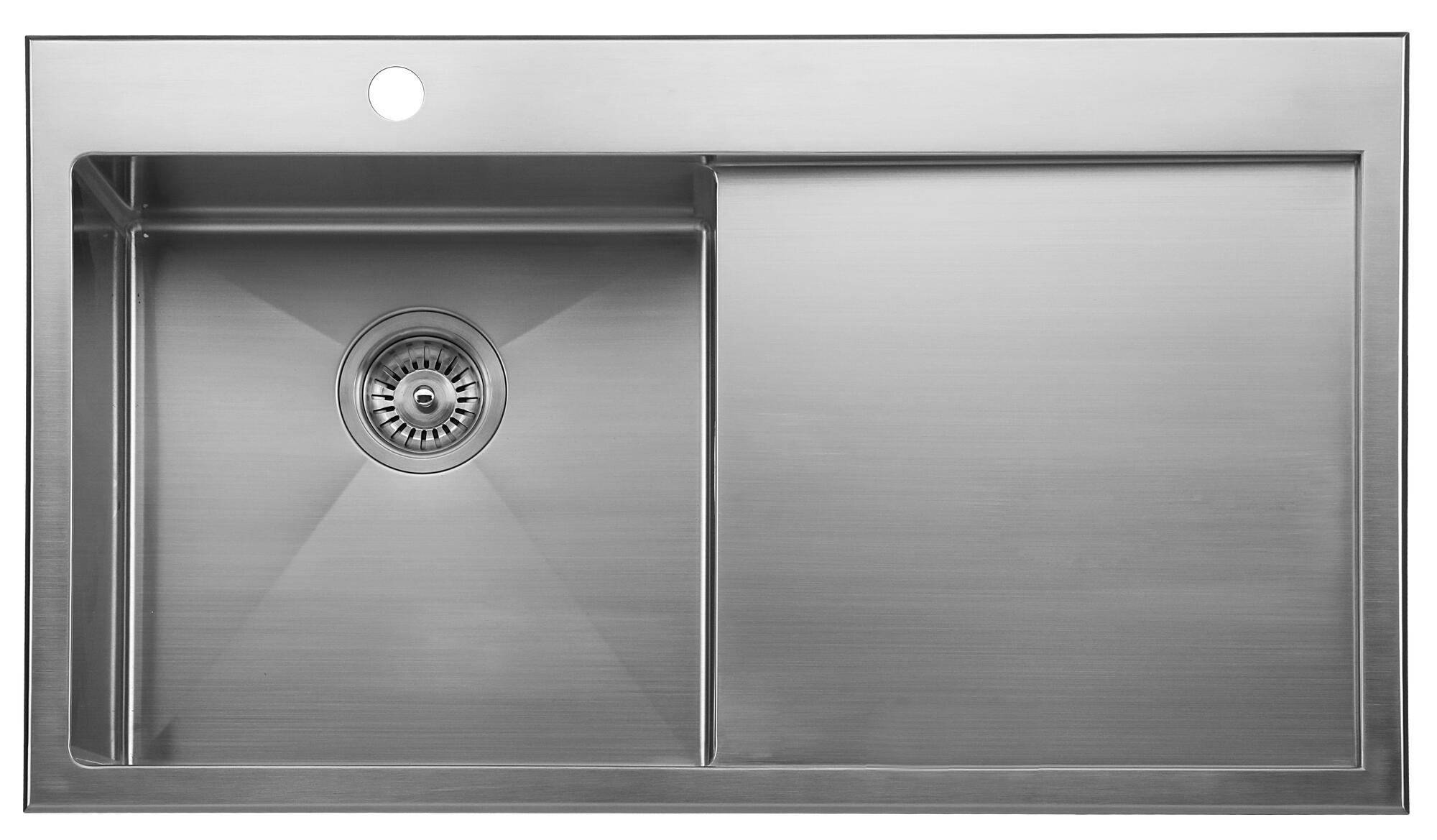 Fregadero seno con escurridor de acero inox rectangular andemen saturno 86 x 50