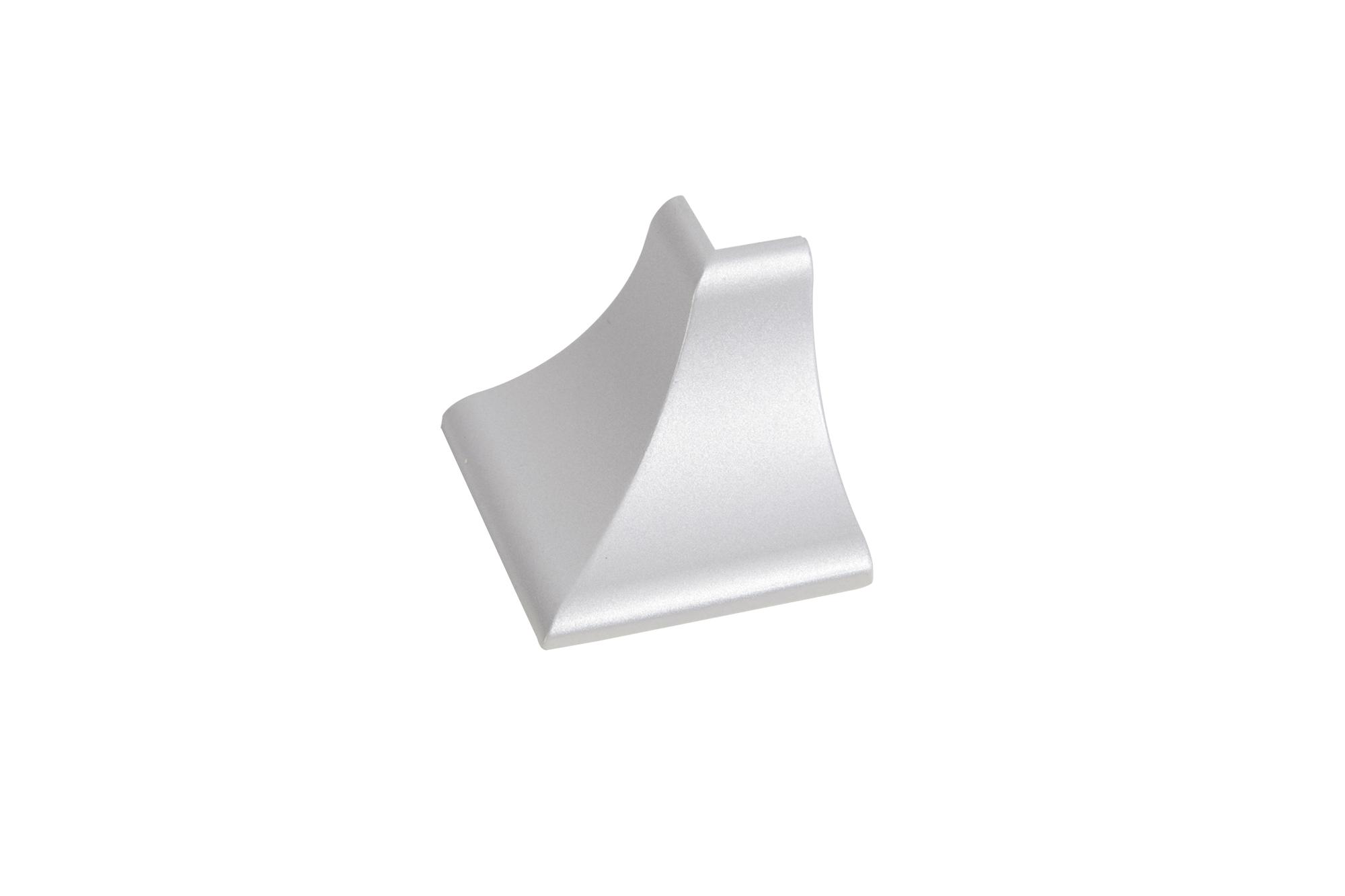 Esquinera de copete cóncavo Delinia para cocina color plata mate - 3