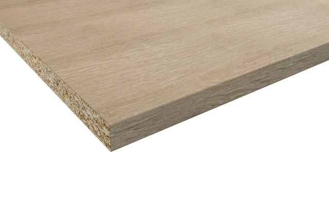 Encimera de cocina laminada Sevilla roble ros mate 360x63 cm espesor 30mm