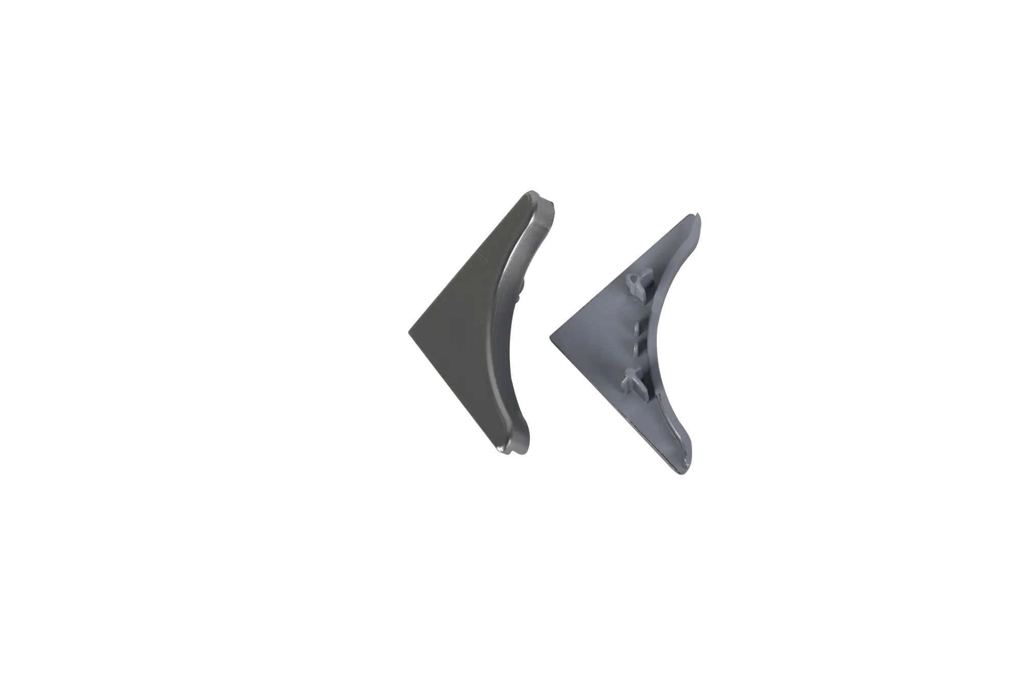 Terminais de copete concavo prata brilho - 4