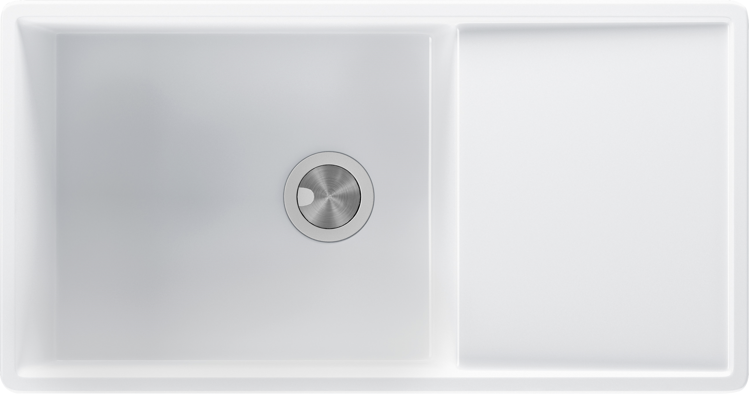 Fregadero seno con escurridor de resina rectangular interbany lagos plus 85 x 44