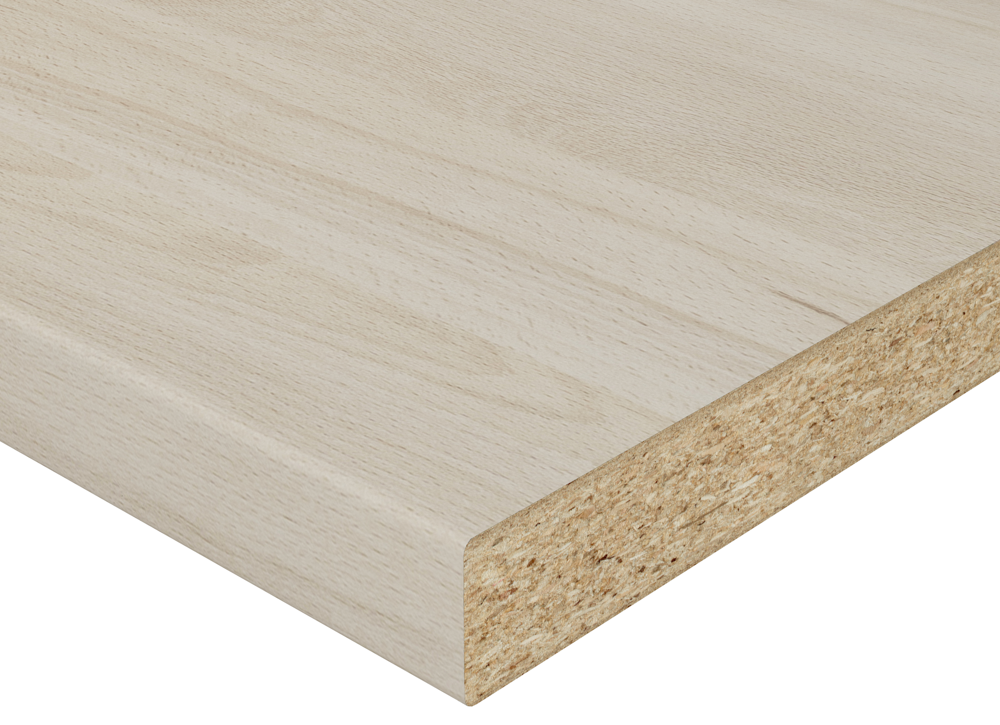 Encimera de cocina laminada haya natural 246x63.5 cm espesor 28mm