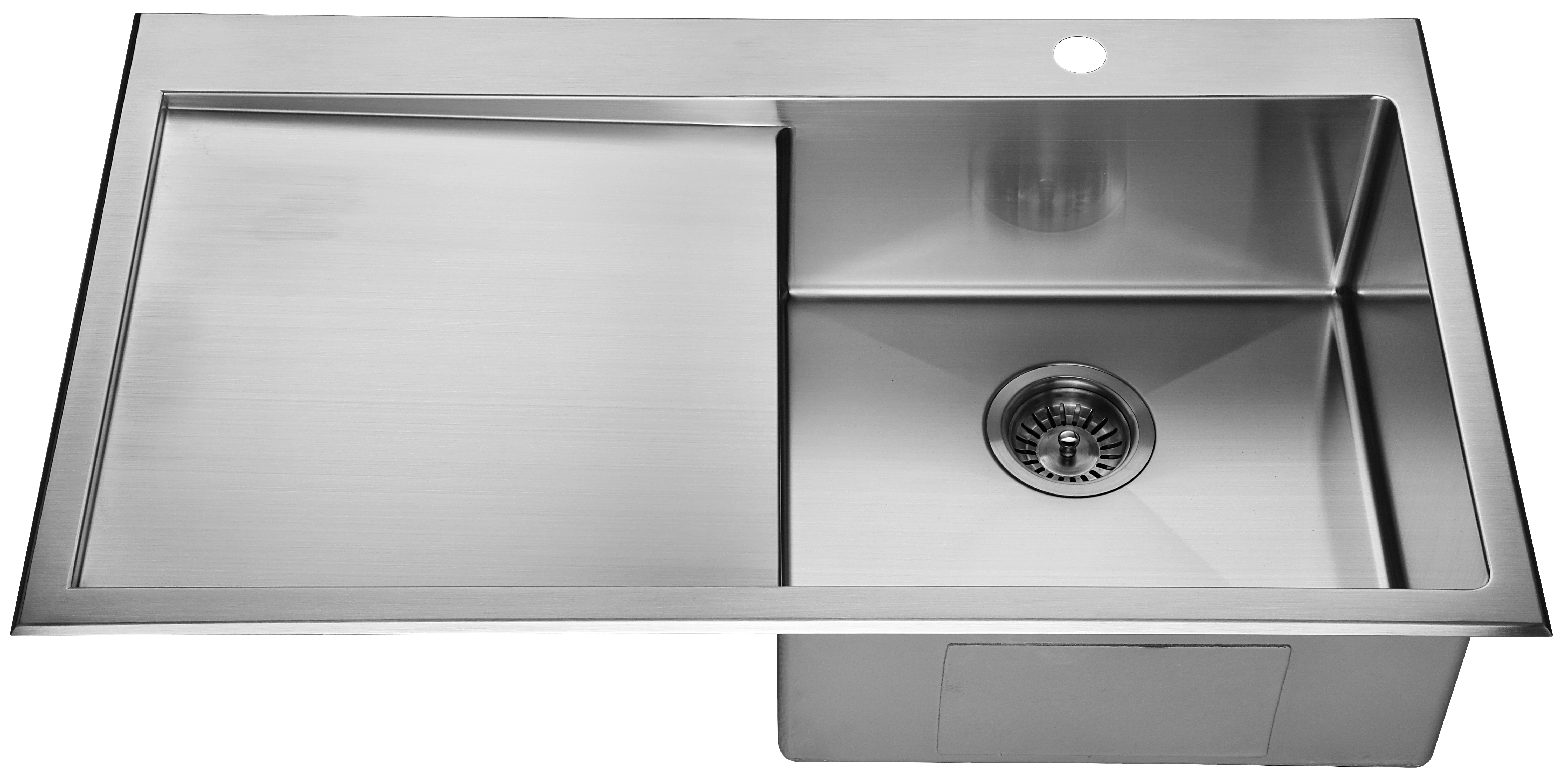 Fregadero seno con escurridor de acero inox rectangular andemen saturno 86 x 50