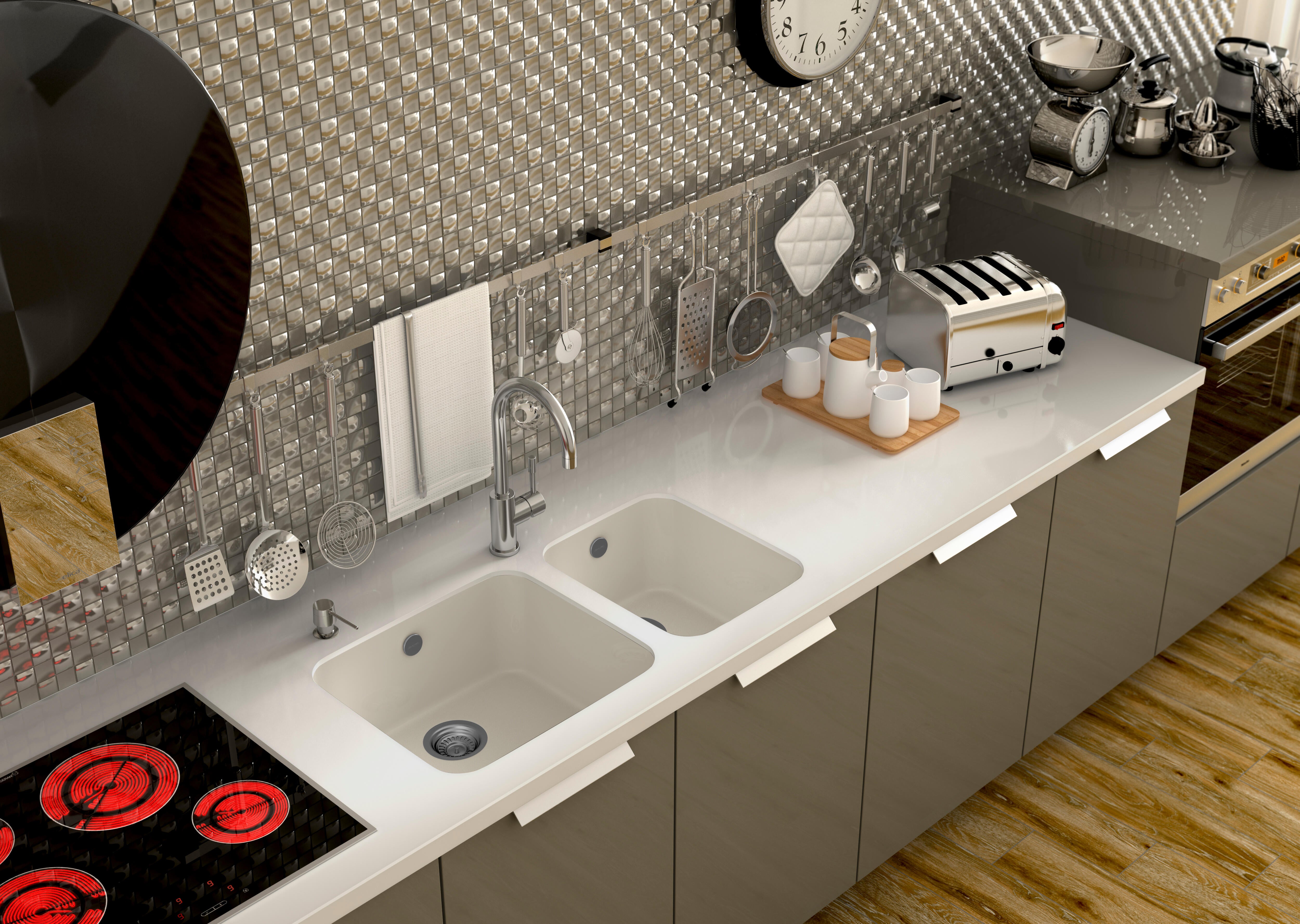 Lava-louça 38x44,5 cm Poalgi Gandia 35 Pergamon bege - 4