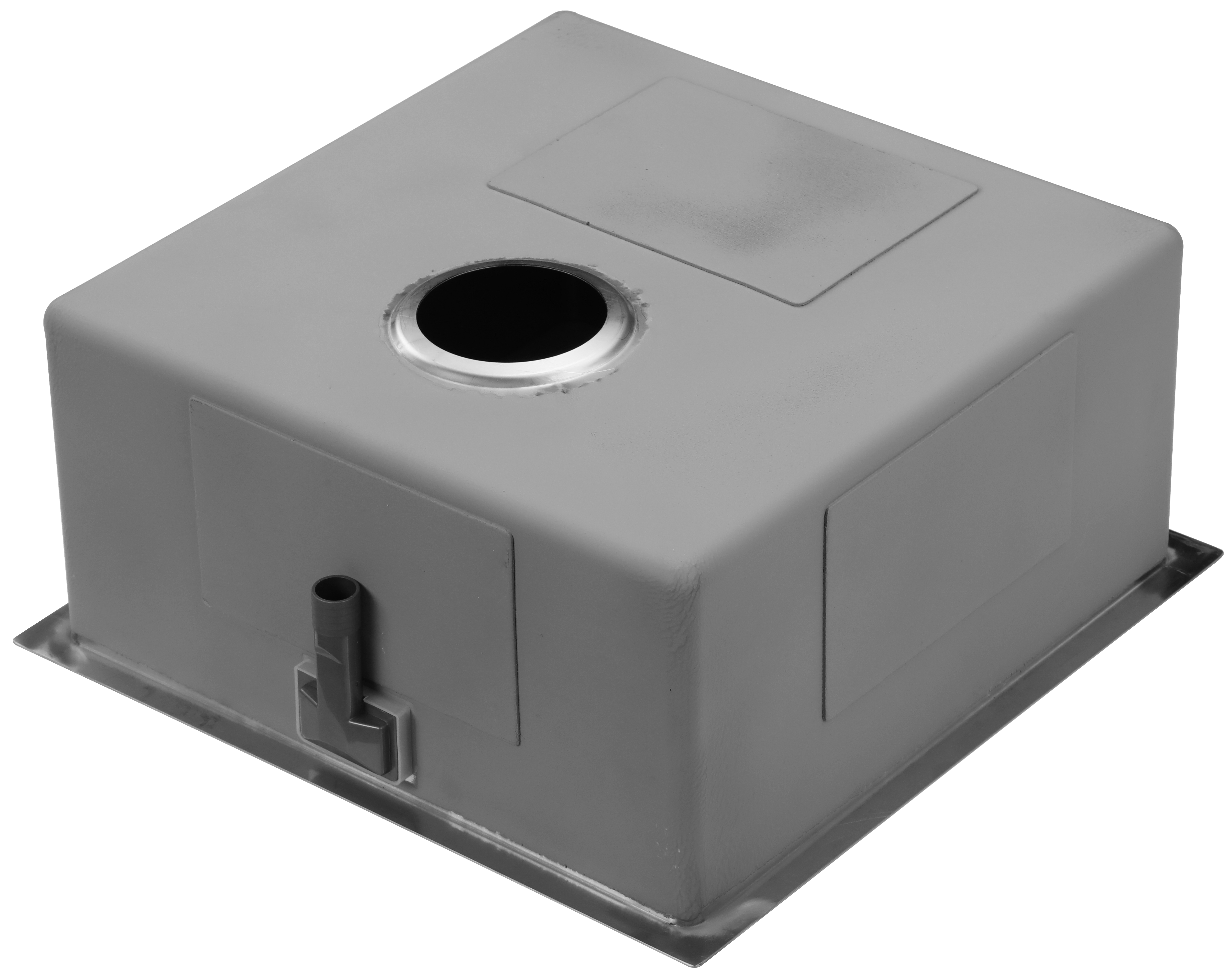 Lava-louça 1 cuba sem escorredor 44 x 44 cm inox cinza Andemen Marte - 5