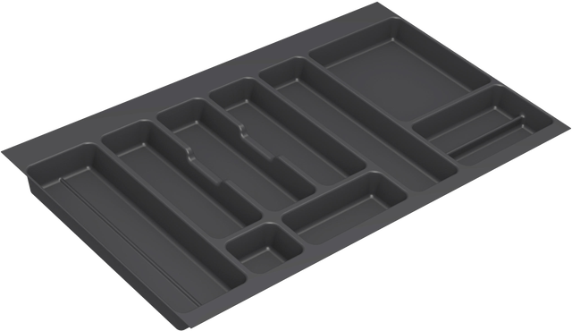 Porta-talheres Delinia para gaveta 90 cm cinza