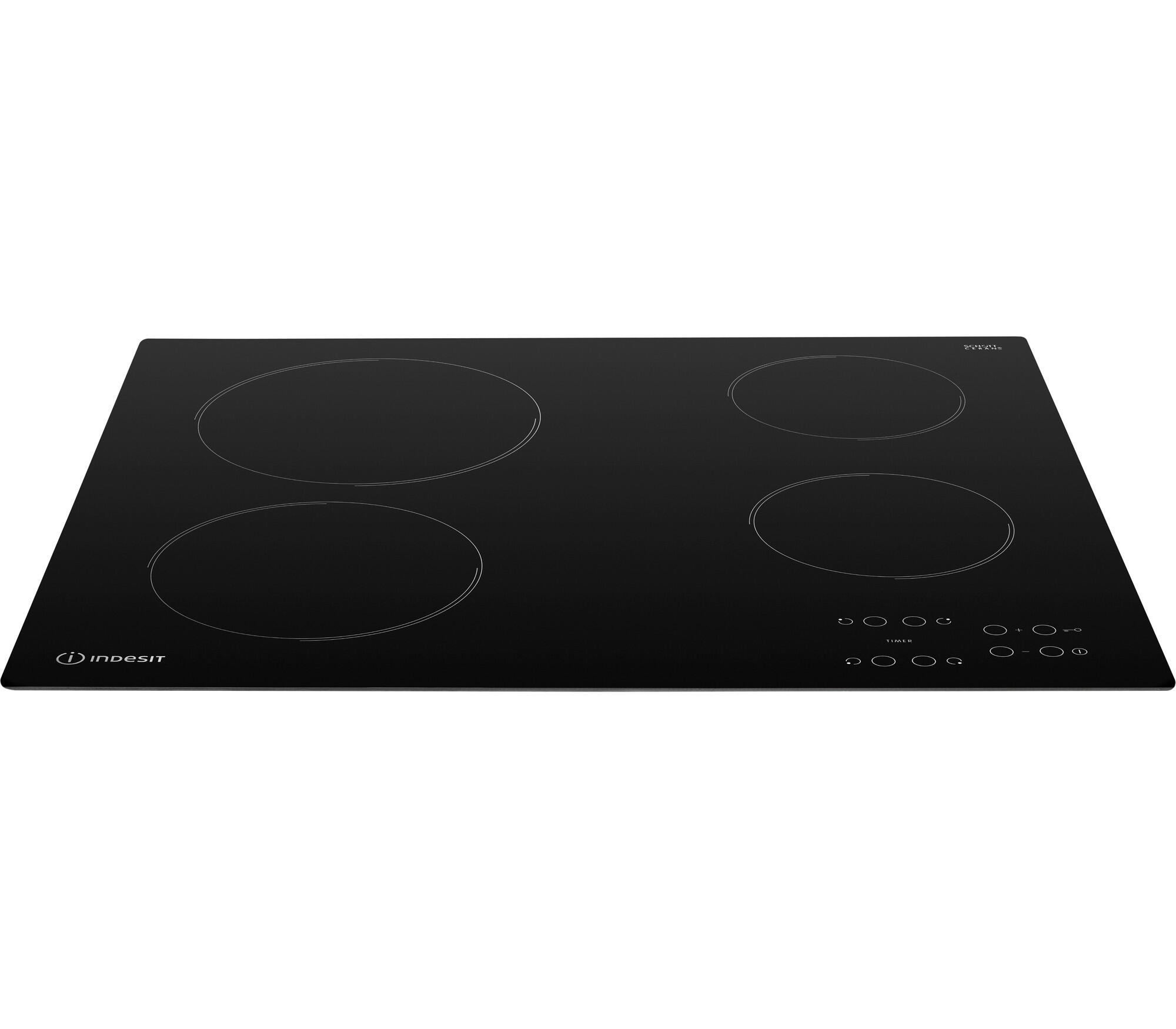 Placa vitrocerámica INDESIT RI 161 C (ES) con 4 zonas de cocción zona grande de 27cm 6700 W negro 60cm - 2