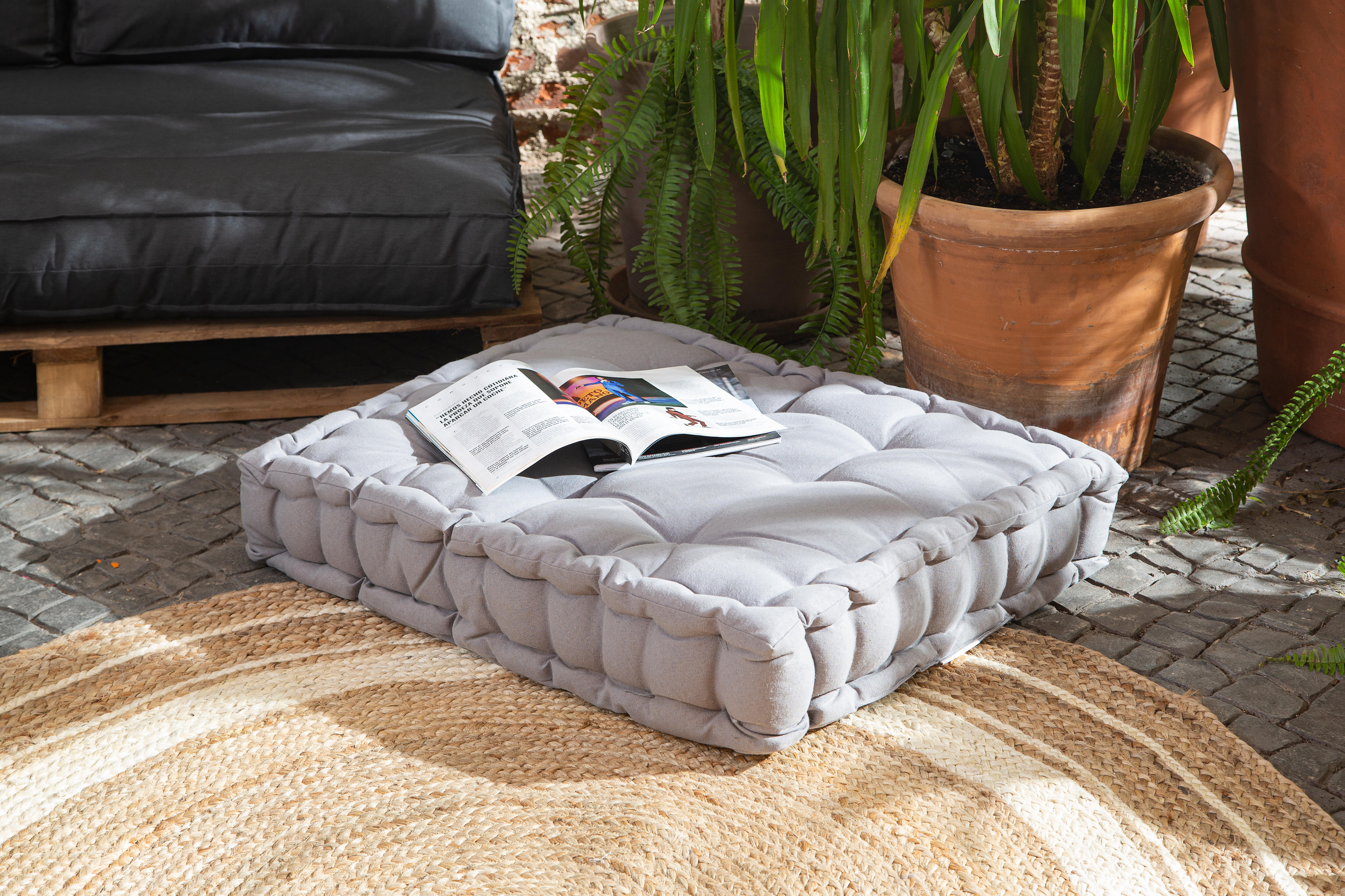 Almofada de chão Luck Inspire 80x120x15cm cinzento - 8