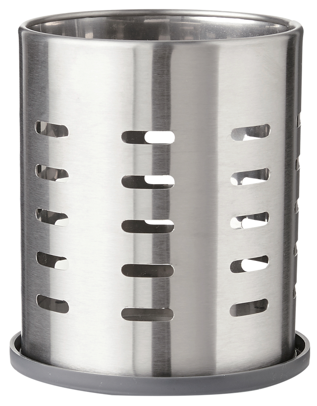 Escorredor de talheres aço inoxidável cinza 12 x 12 x 13 cm Delinia