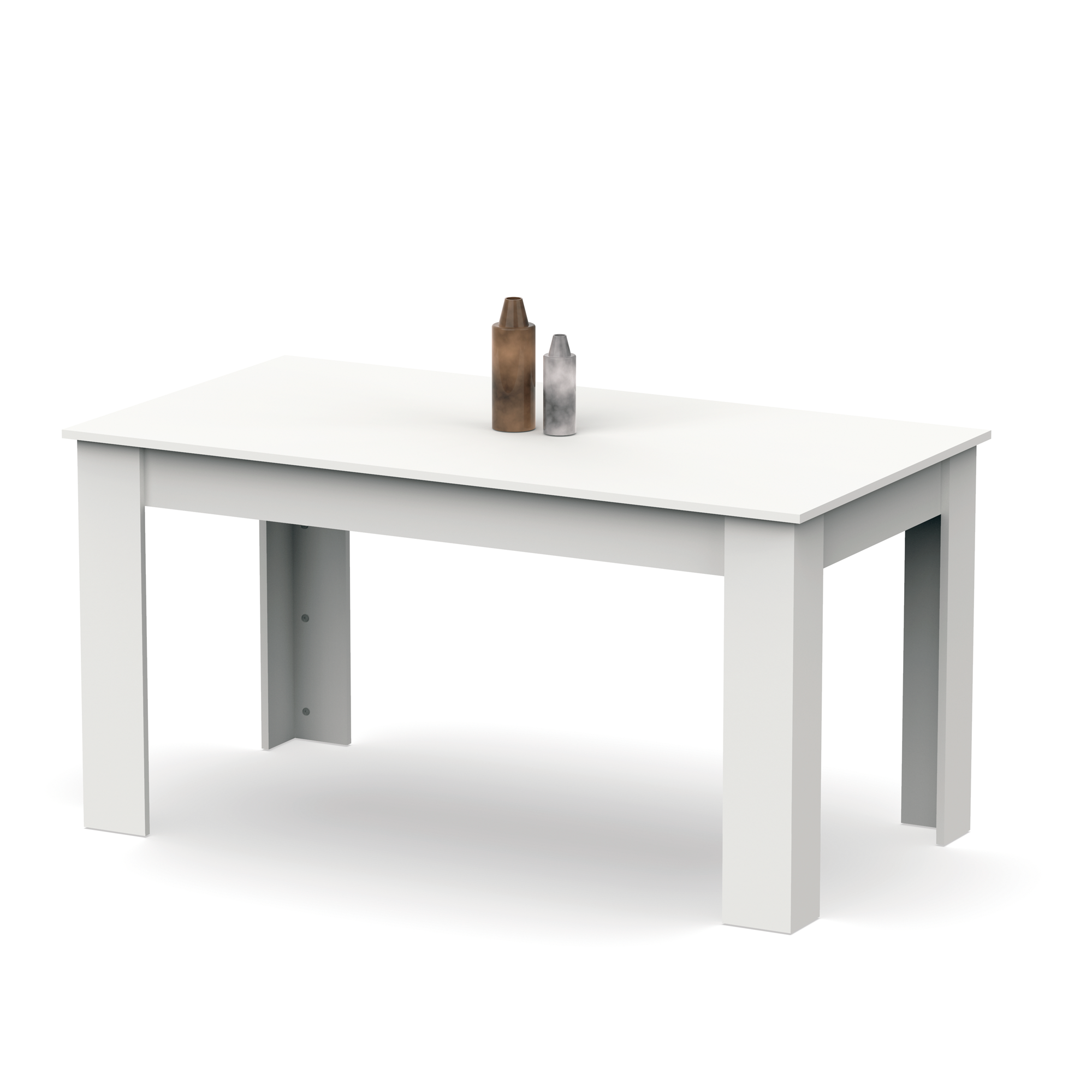 Mesa de comedor fija iver blanco 140x77x80 cm (largoxaltoxancho)