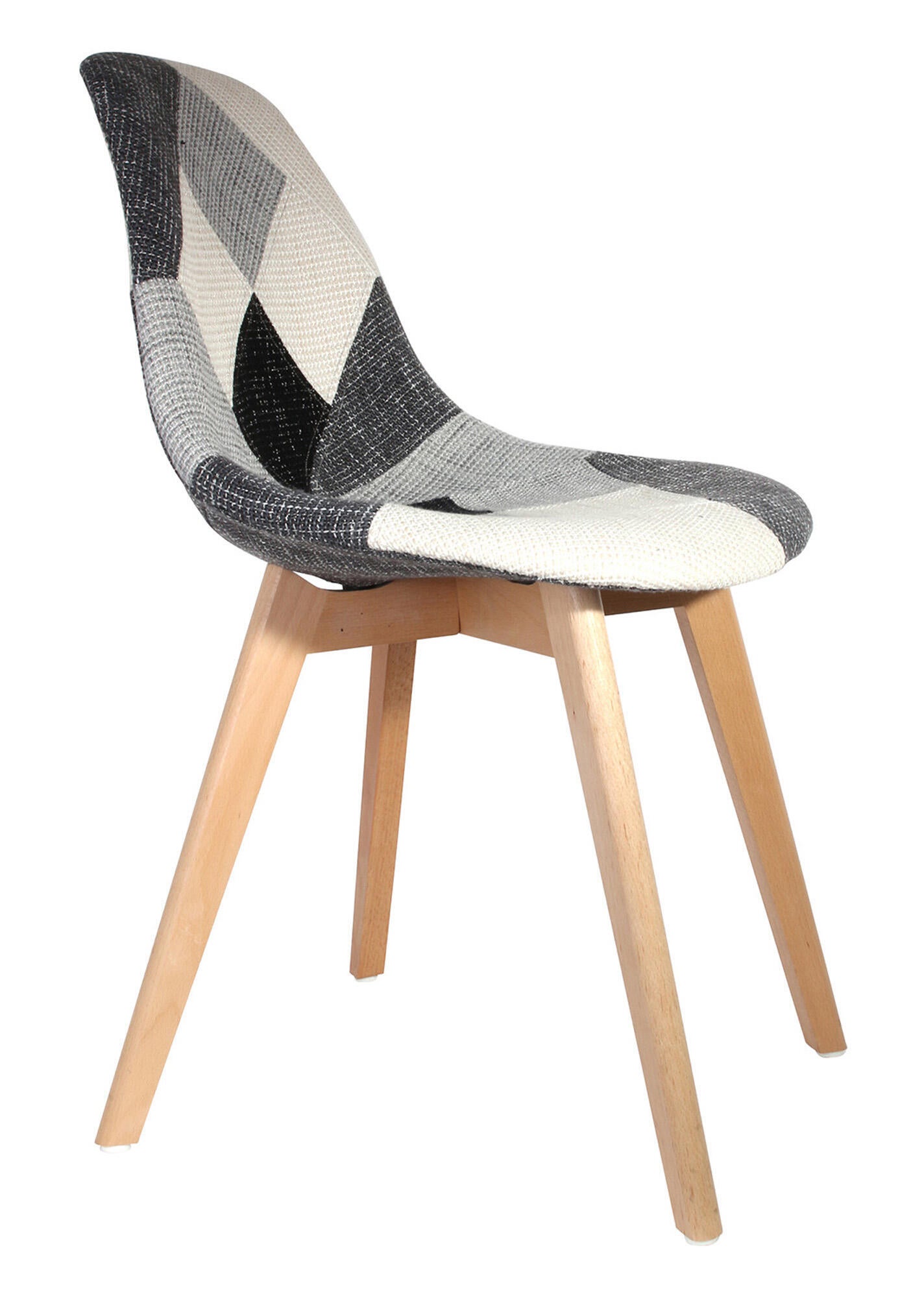 Set 2 sillas de comedor patchwork multicolor (tonos gris)