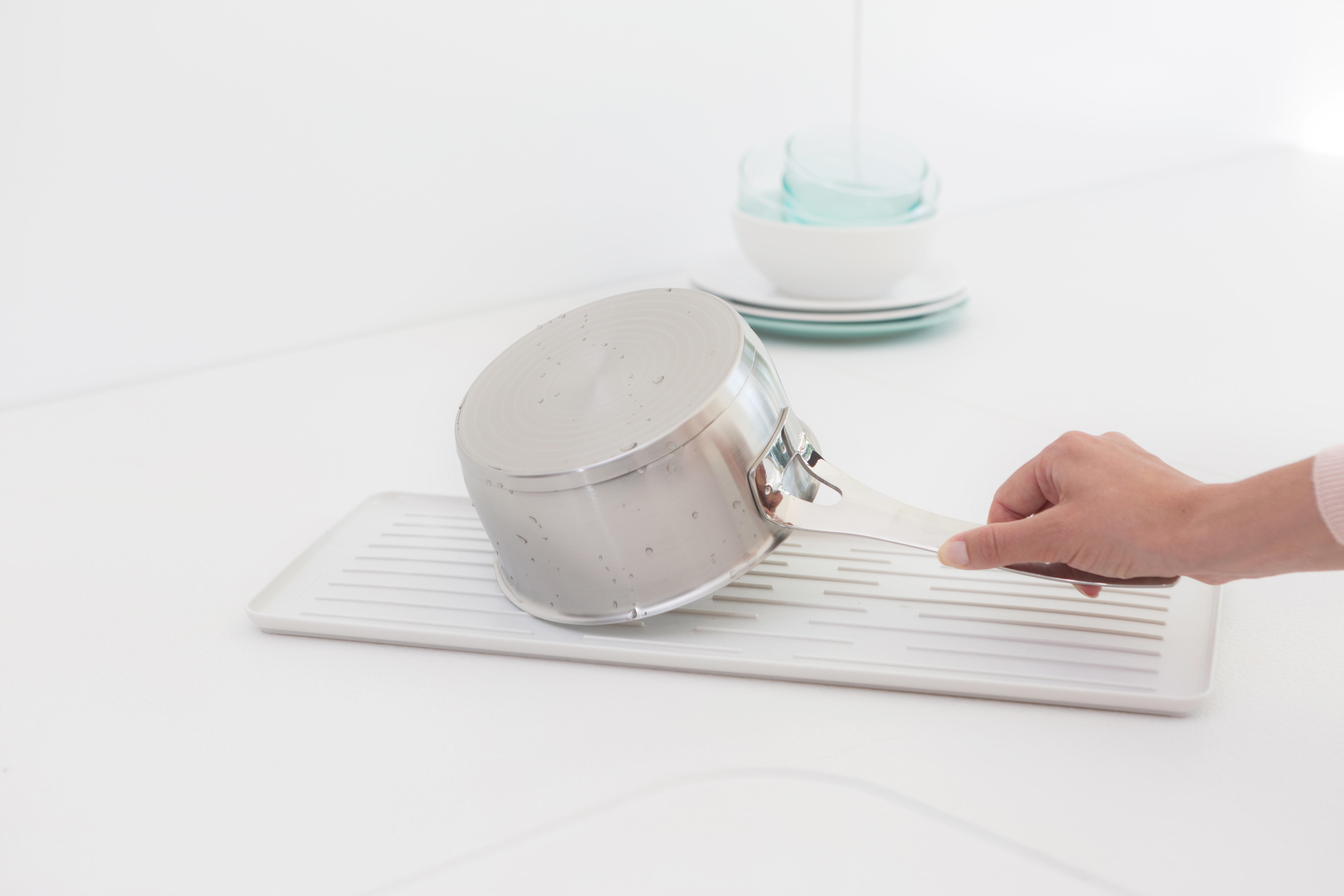 Égouttoir à vaisselle BRABANTIA aluminium gris clair 20 cm - 2