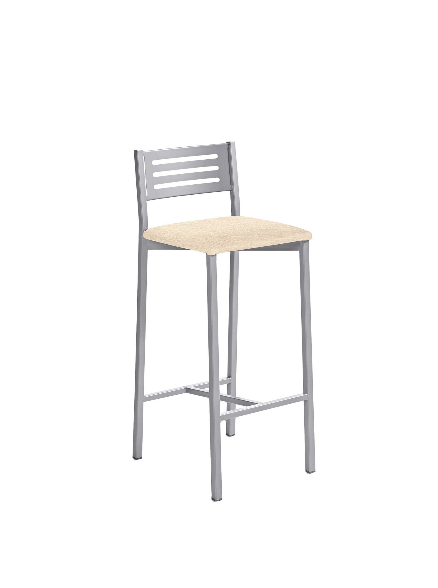 Taburete alto con respaldo kelsa armazón aluminio asiento michigan arena