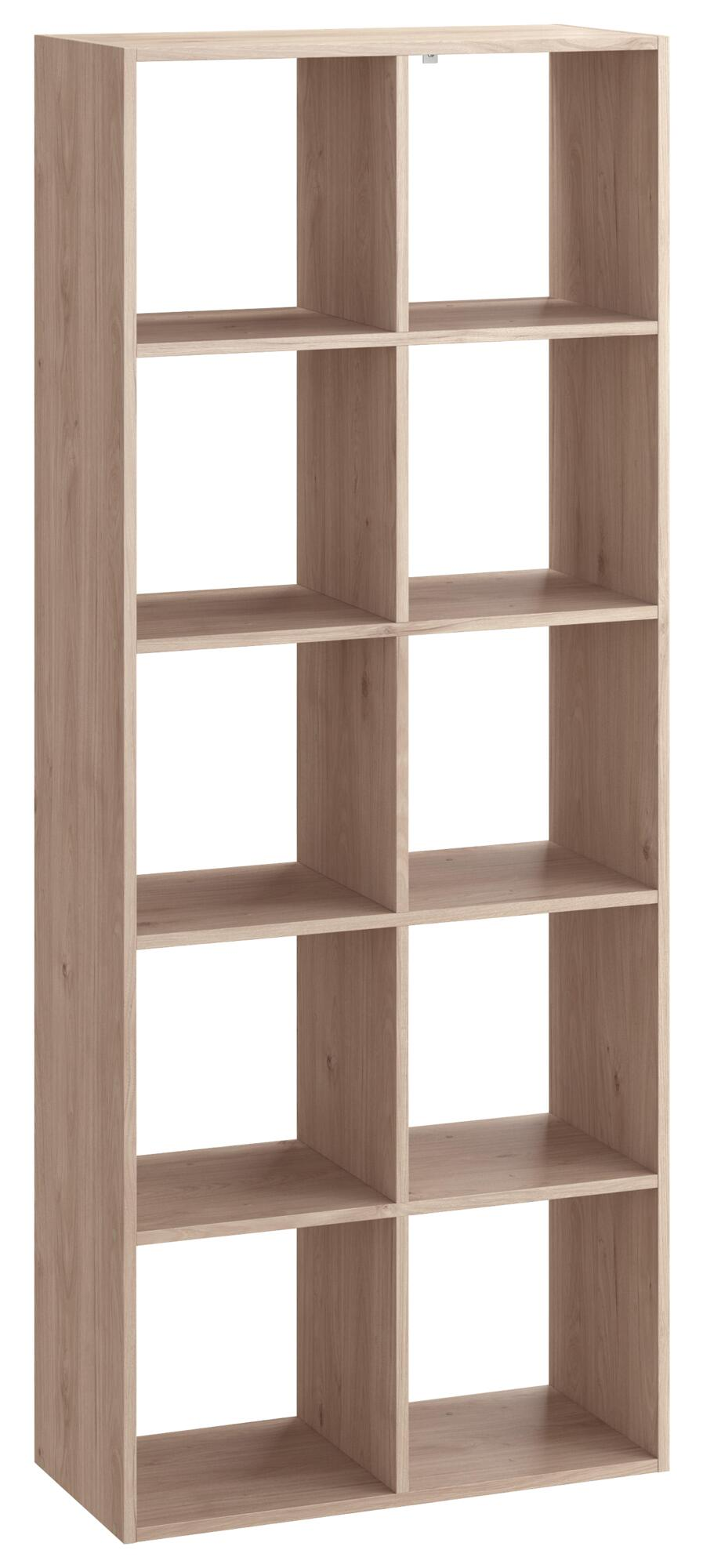 Estantería spaceo kub 10 cubos roble 173.6x70x31.7cm