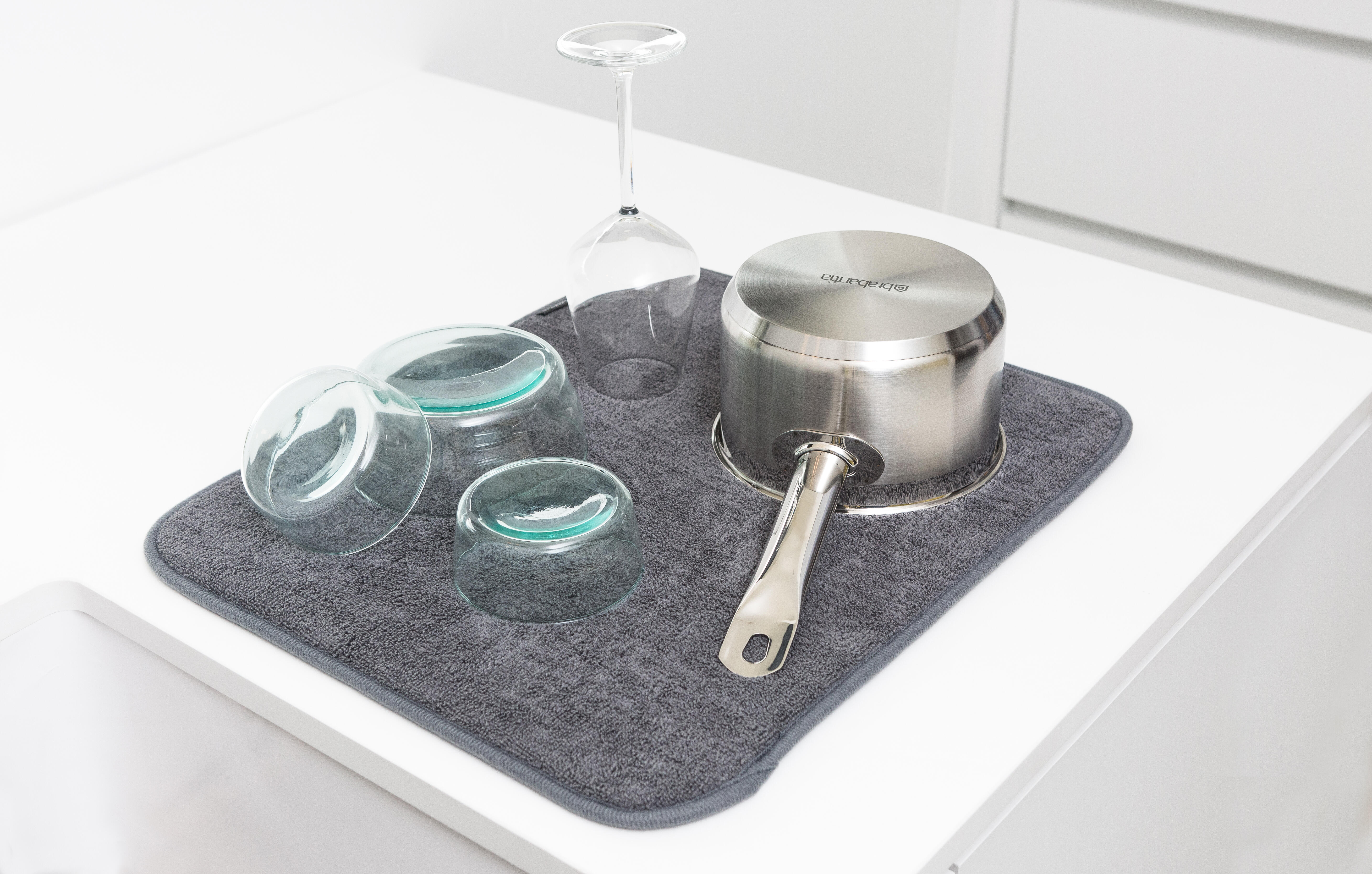 Tapete escorredor microfibra Brabantia cinza escuro - 2
