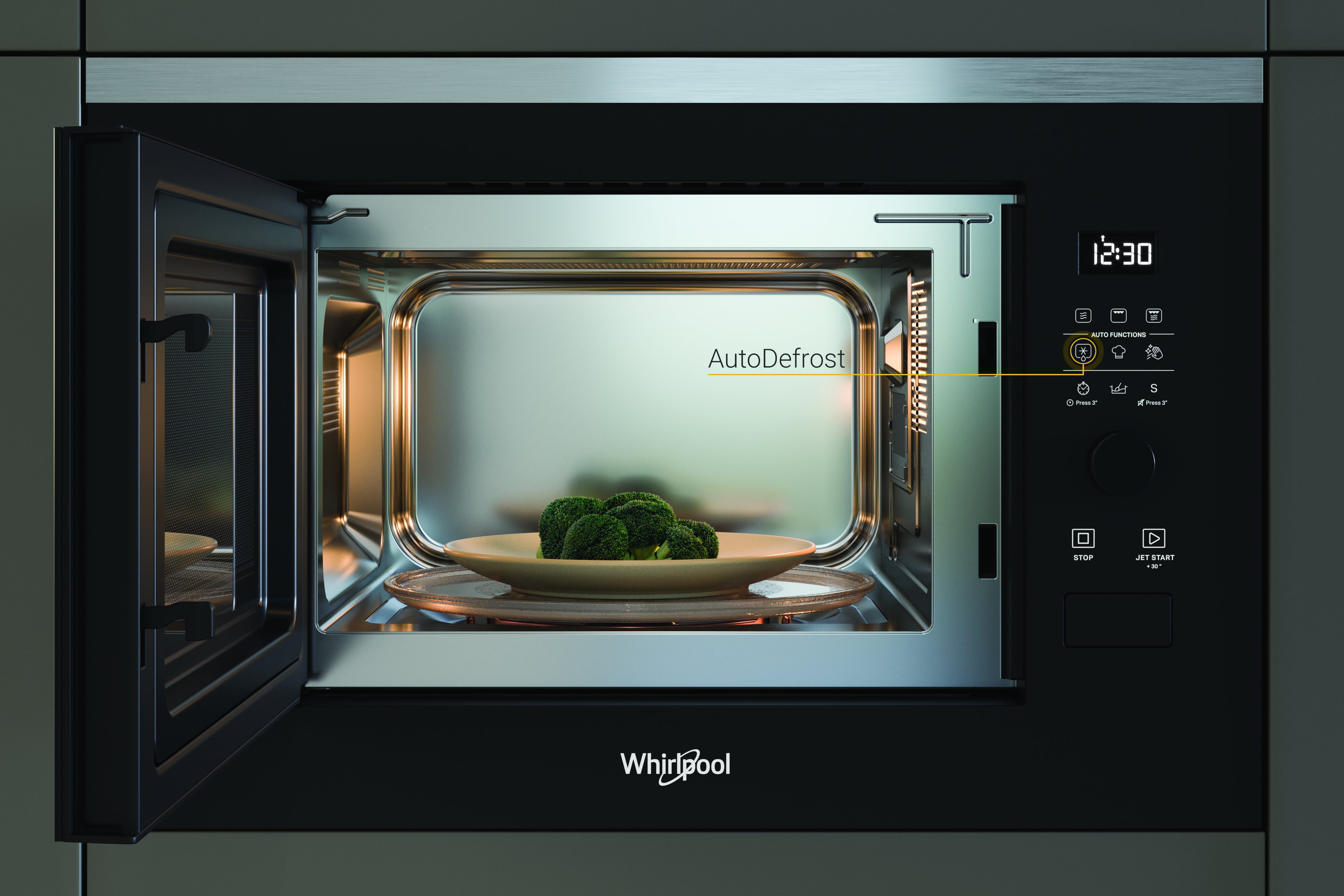 Microondas con grill integrable WHIRLPOOL WMF250G 25L 900W negro - 6