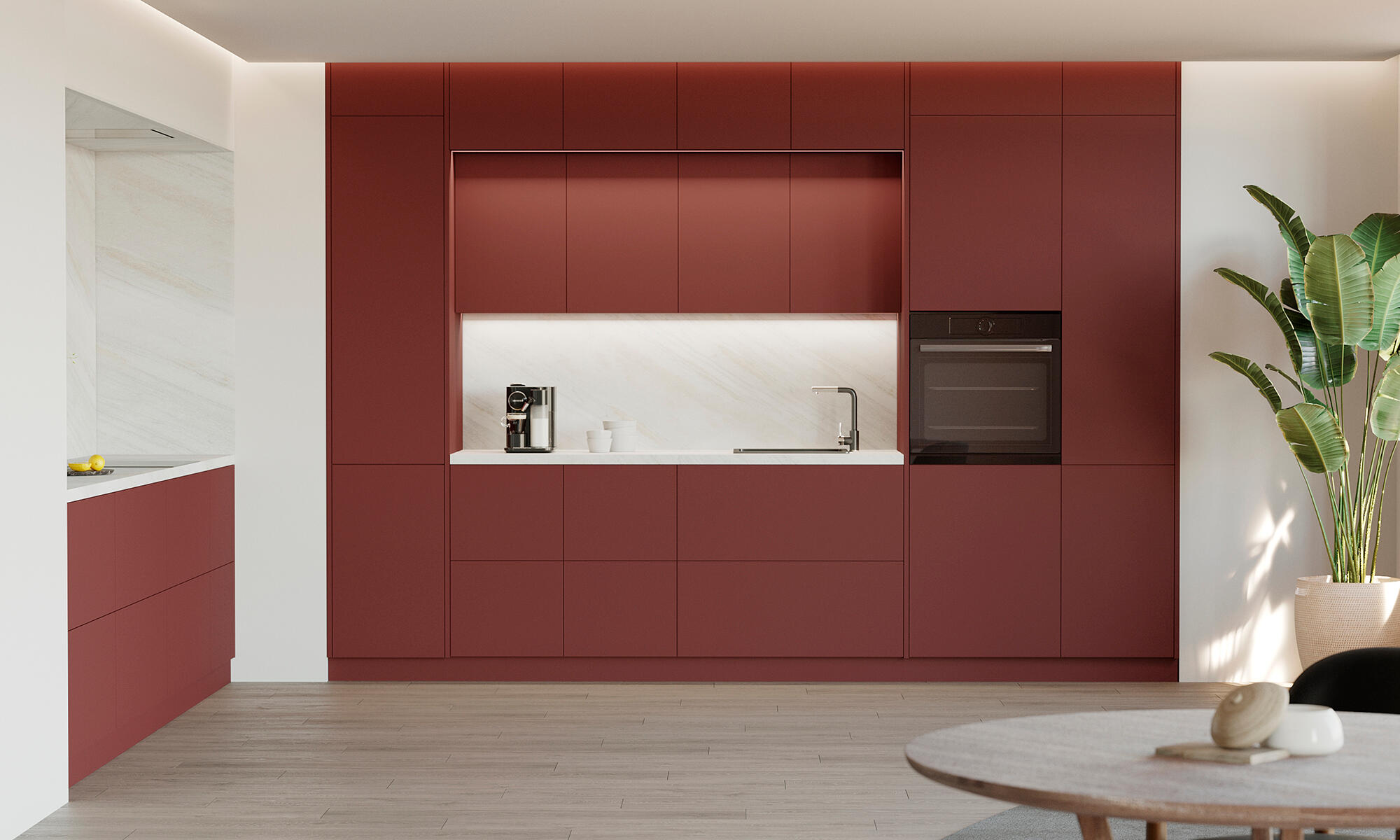 Costado para mueble de cocina delinia id mikonos teja mate 60x137.6 cm