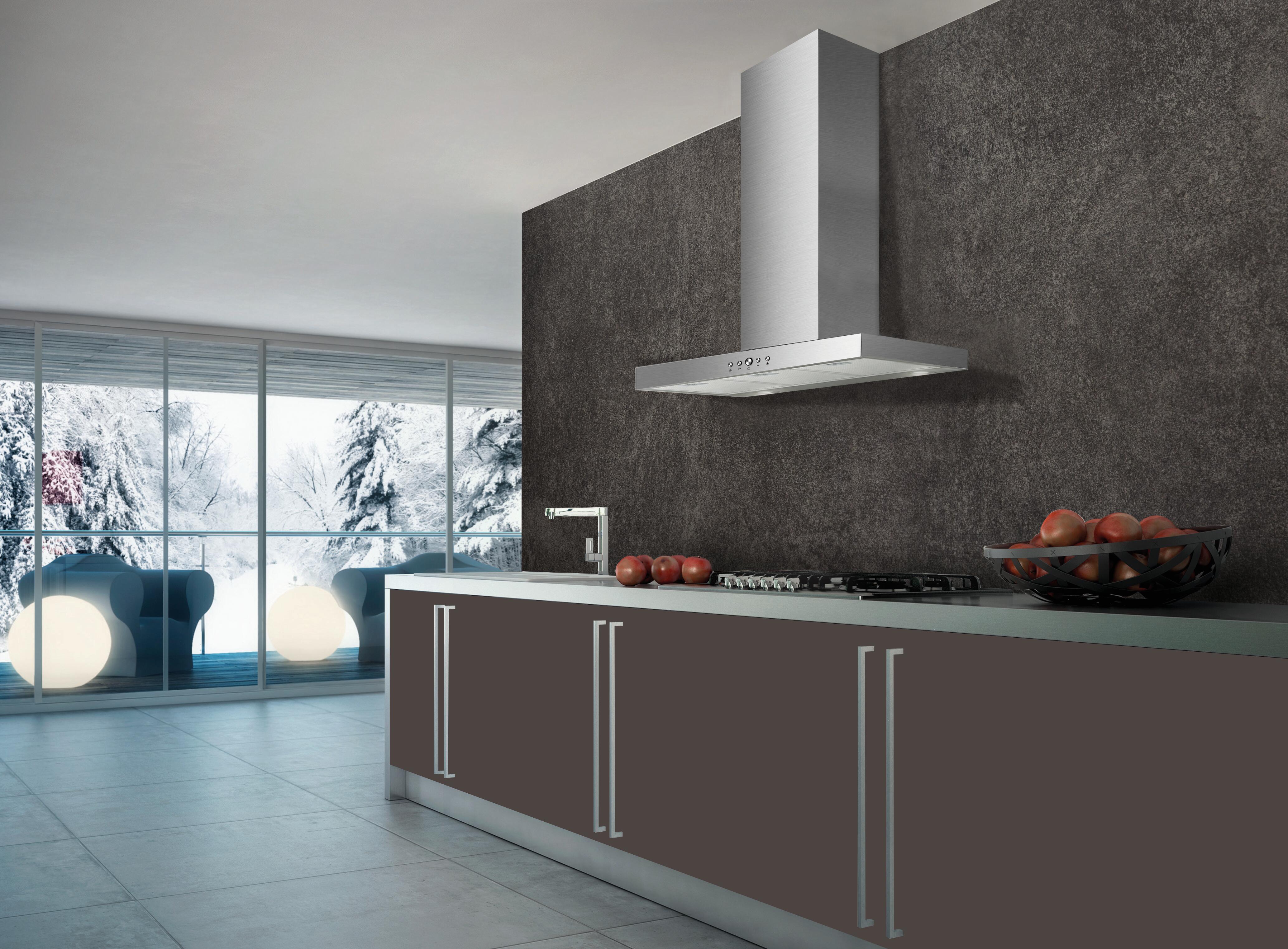 Campana decorativa MEPAMSA SILUETA con 3 velocidades 90 cm 590 m/h inox clase A - 4