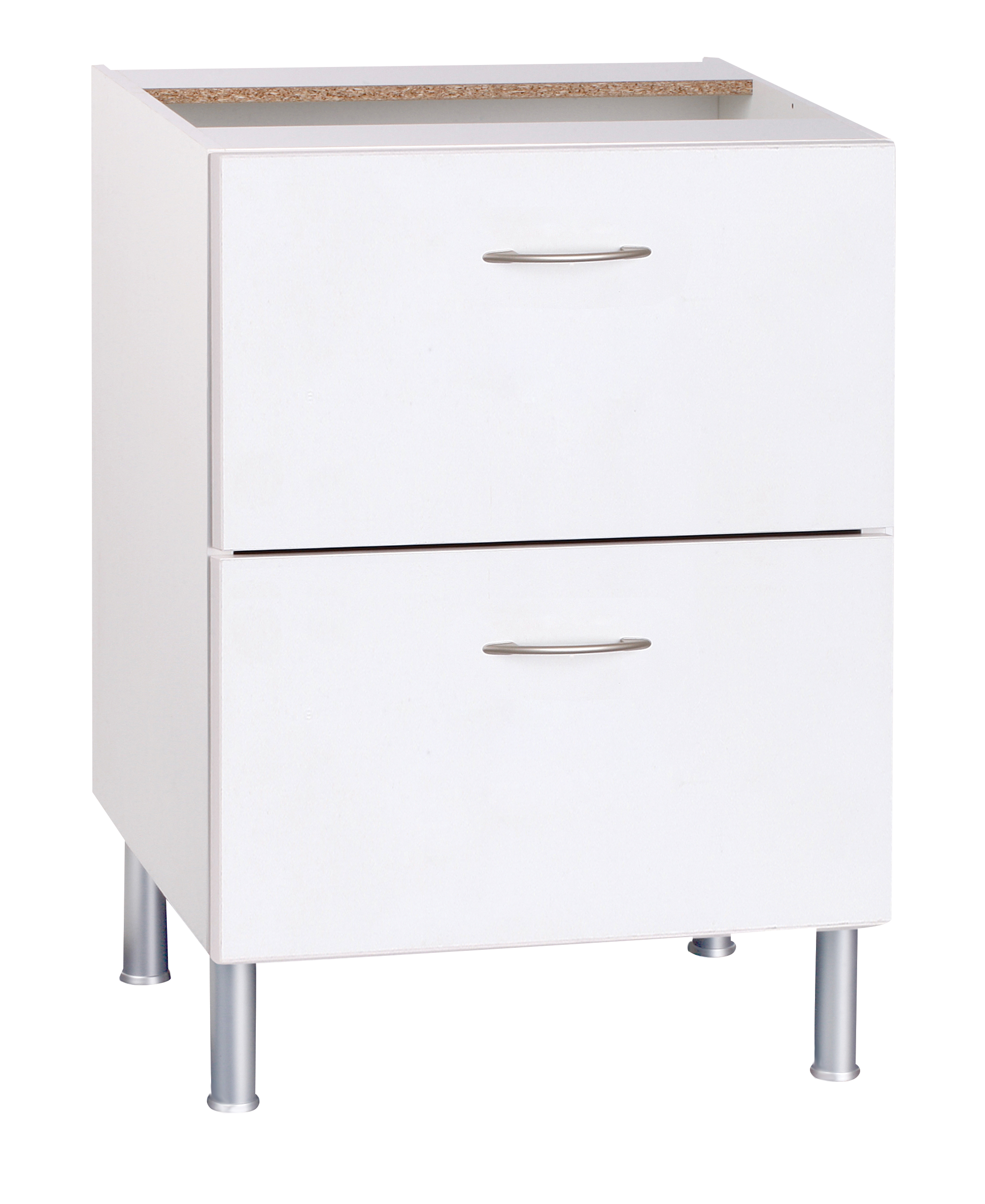 Mueble bajo basic blanco aglomerado 60 x 70 cm con 2 caceroleros