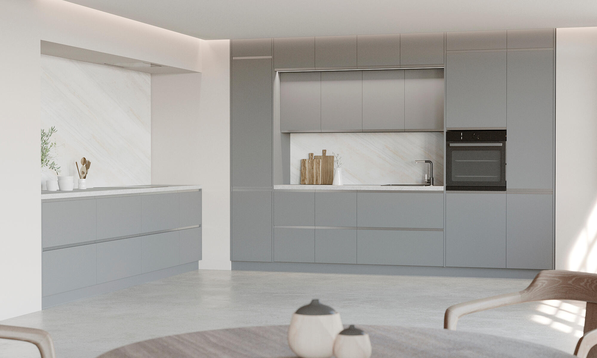 Costado para mueble de cocina Mikonos Gris mate H 102.4 x L 37 cm - 4