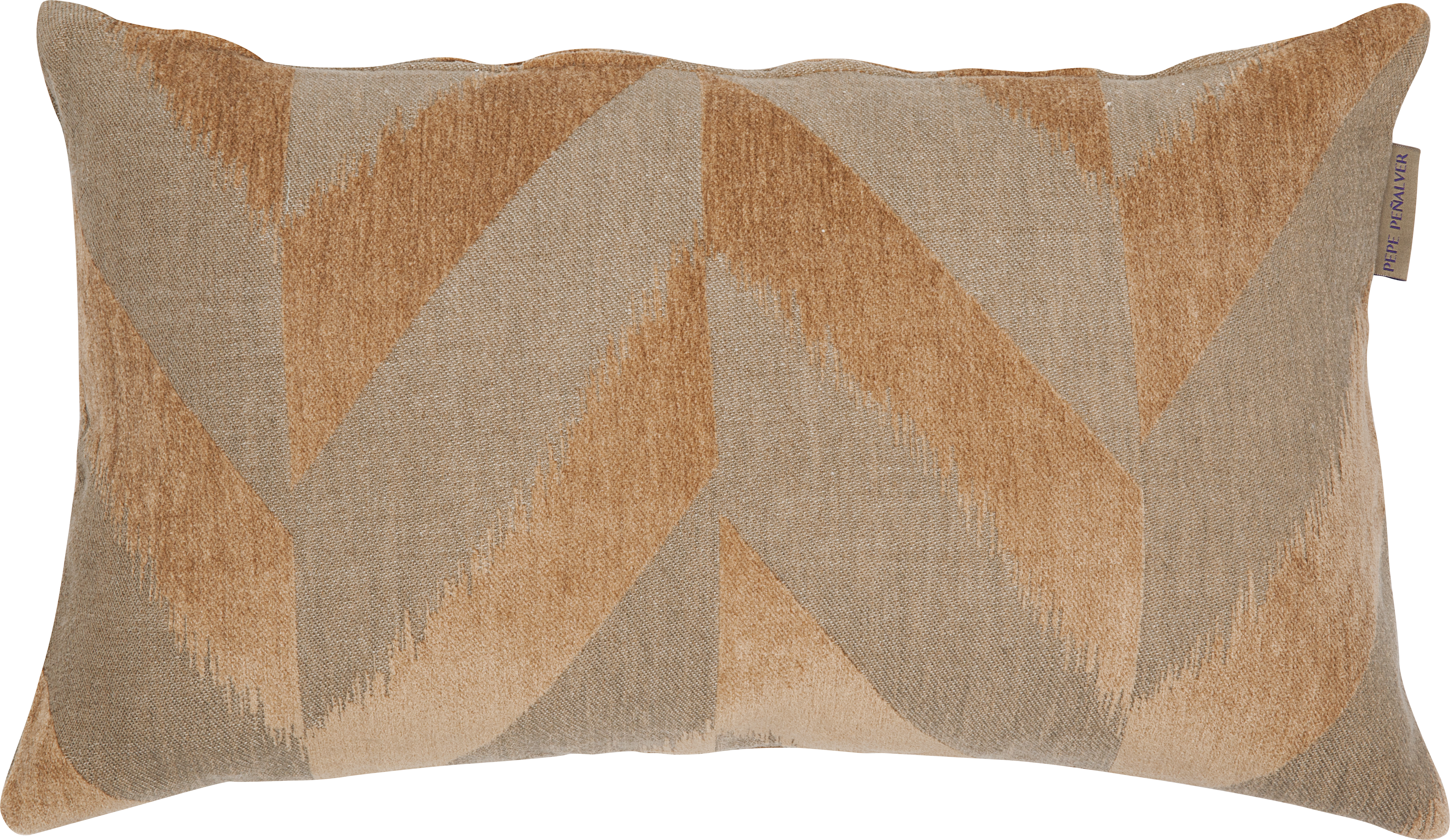 Cojín decorativo crozet lino marrón 30x50cm