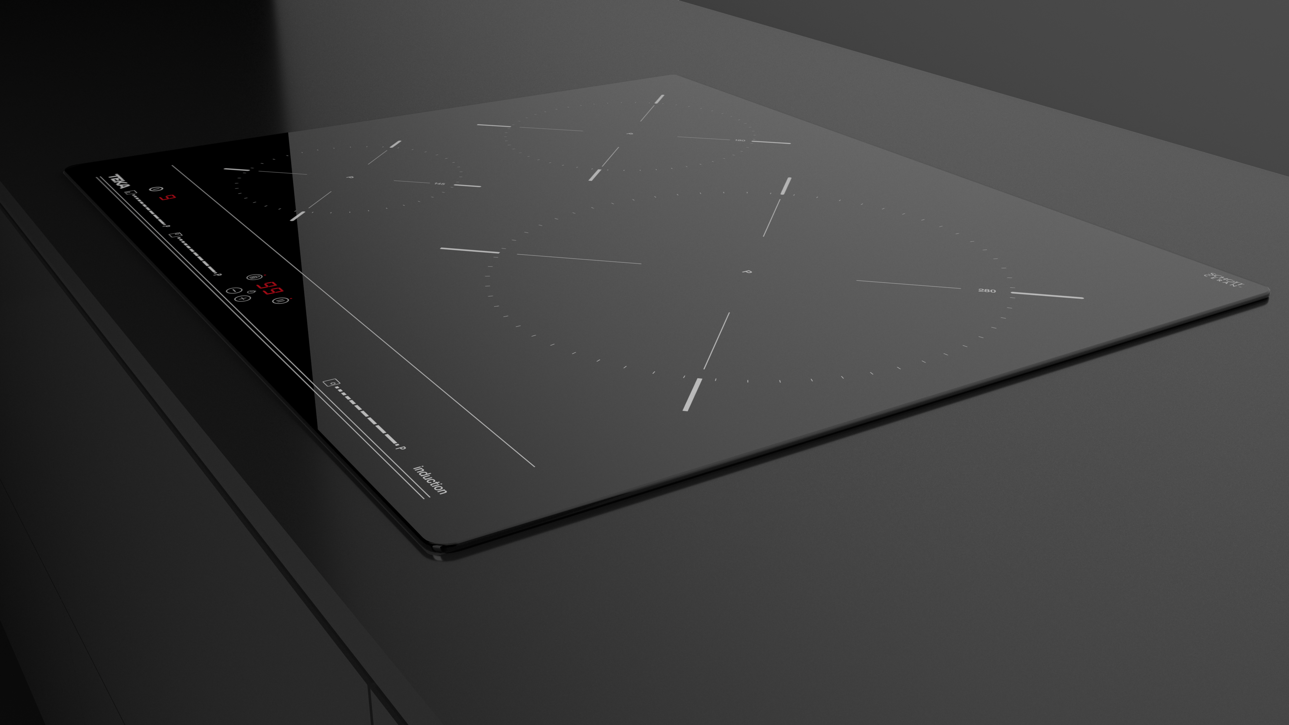 Placa de inducción TEKA IBC 63010 con 3 zonas de cocción zona grande de 28cm 5900 W negro 60cm - 3