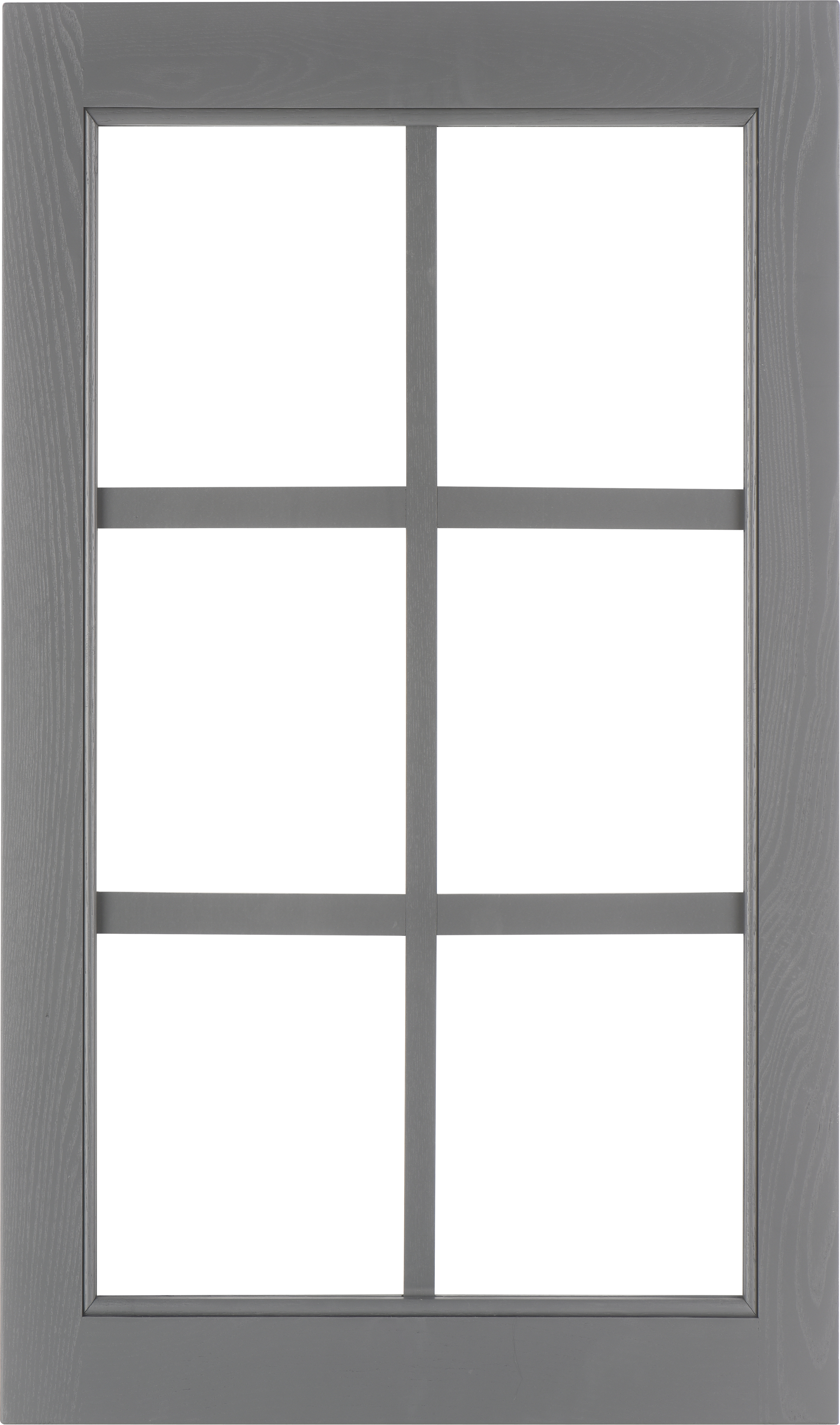 Puerta vitrina para mueble de cocina boston gris oscuro h 102.4 x l 60 cm