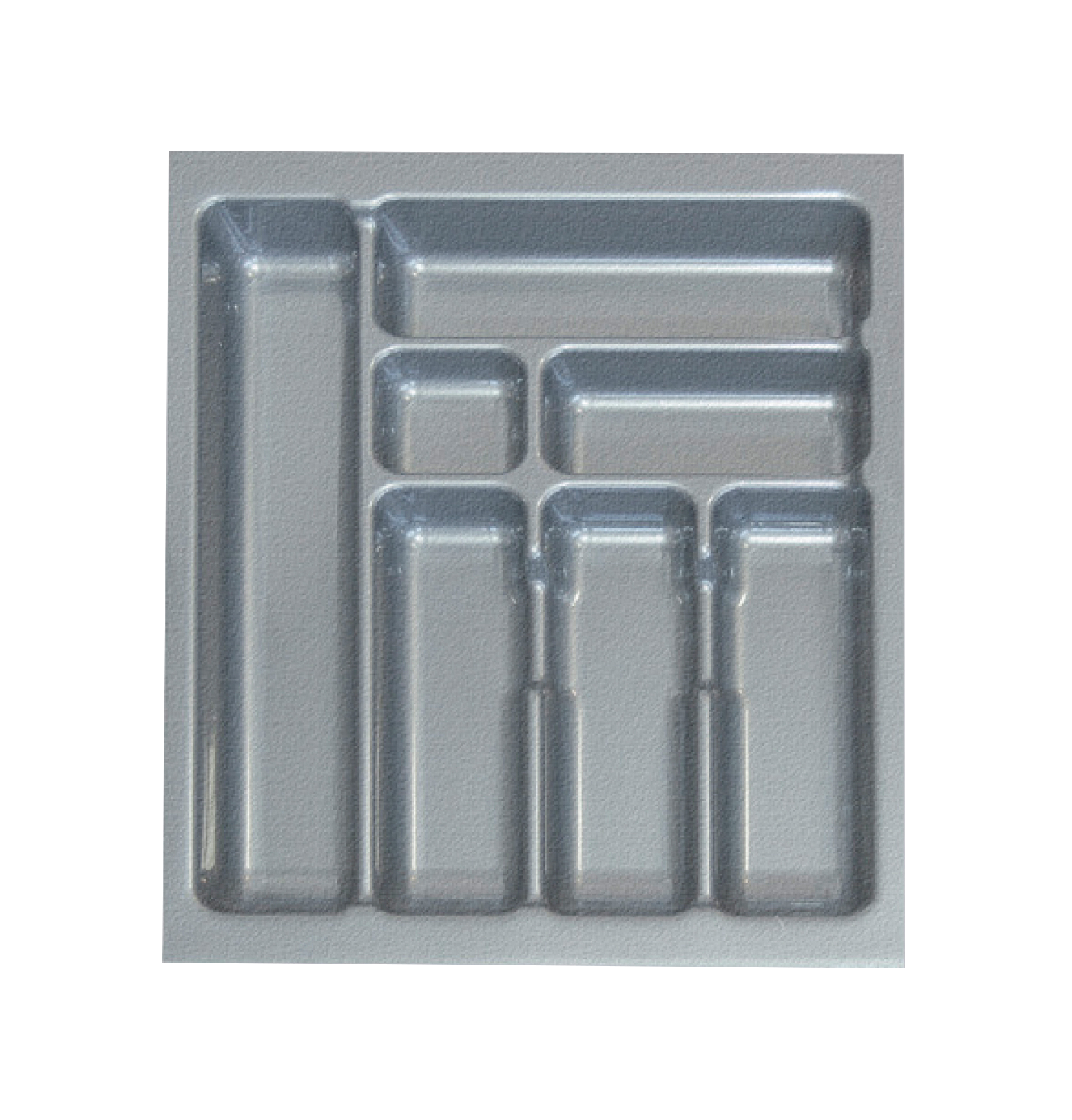 Cubertero de plástico antracita de 7 separadores 35.8x47.3 cm - 3