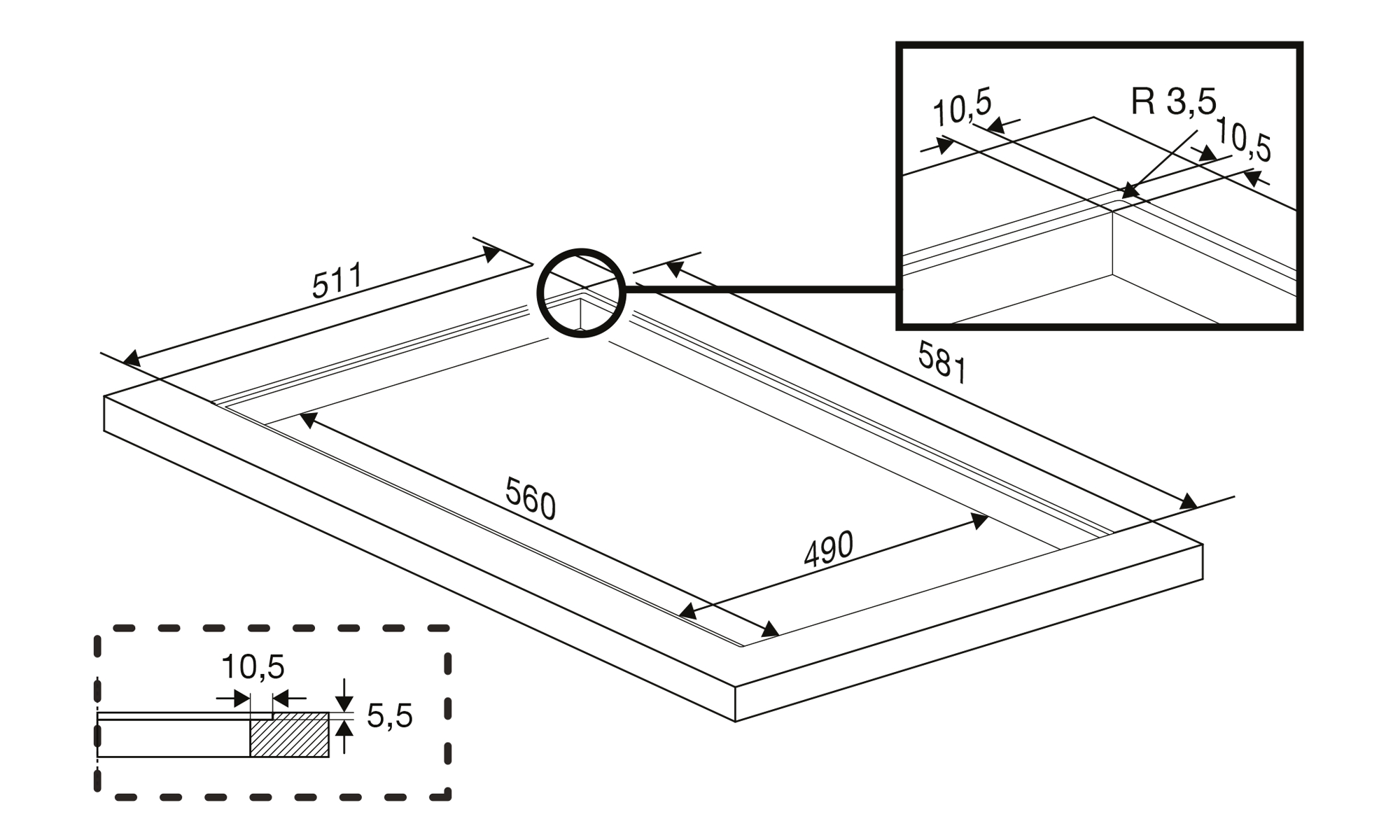 Placa de inducción BEKO HIIS63206M con 3 zonas de cocción zona grande de 28cm 7200 W negro 60cm - 2