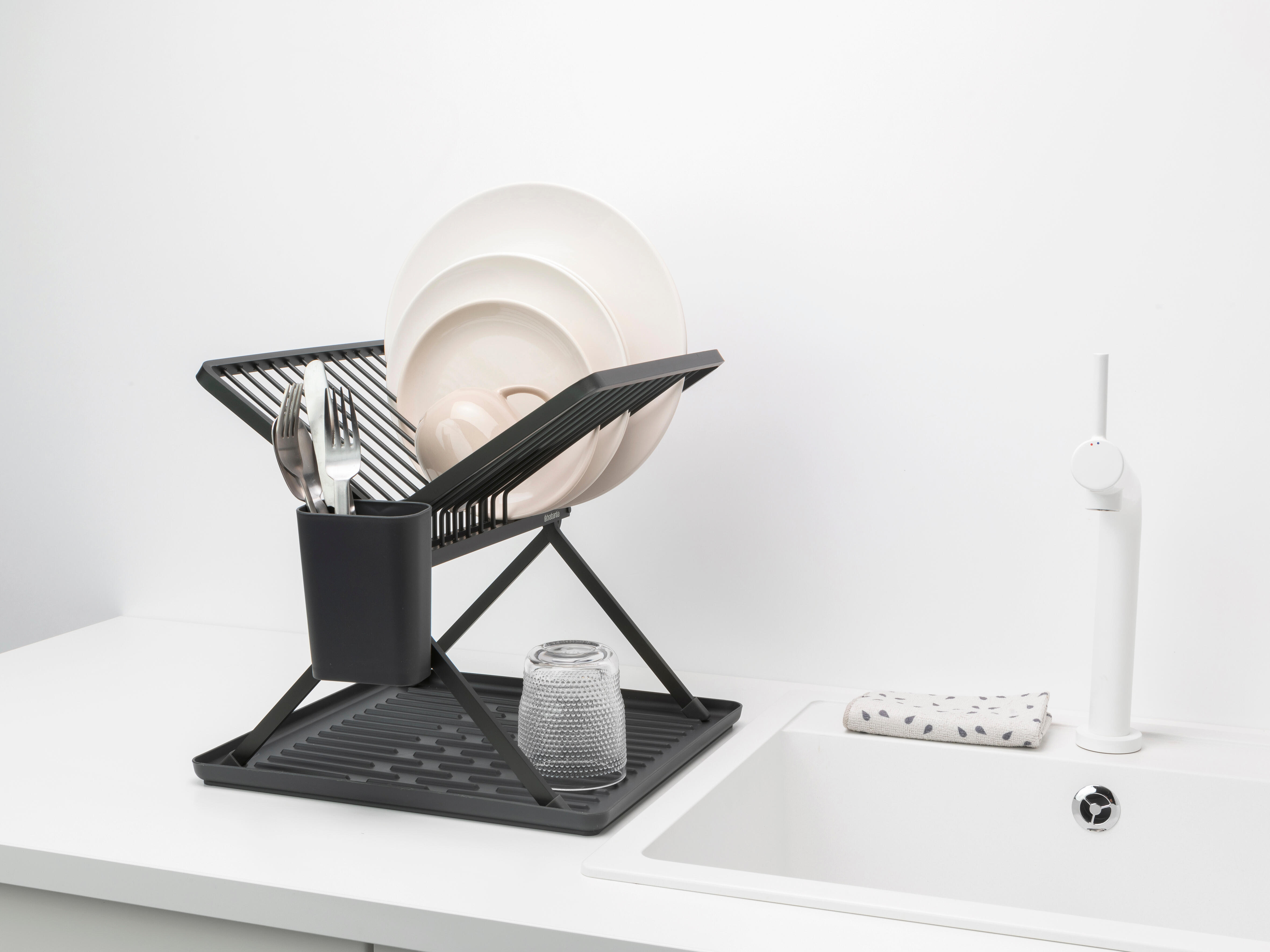 Escorredor de pratos dobrável Brabantia cinzento escuro - 5