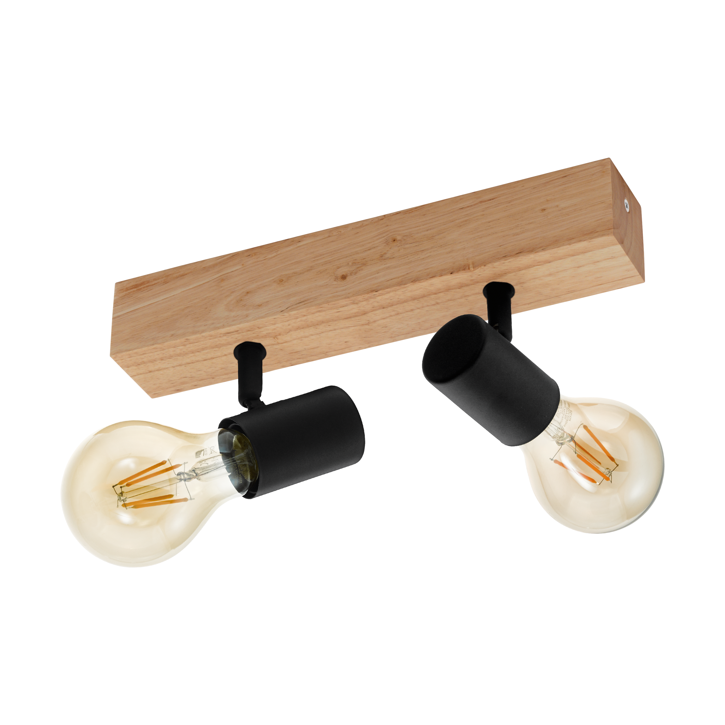 Faretto decorativo senza fonte luminosa TOWNSHEND in legno marrone E27 EGLO 2 luci - 7