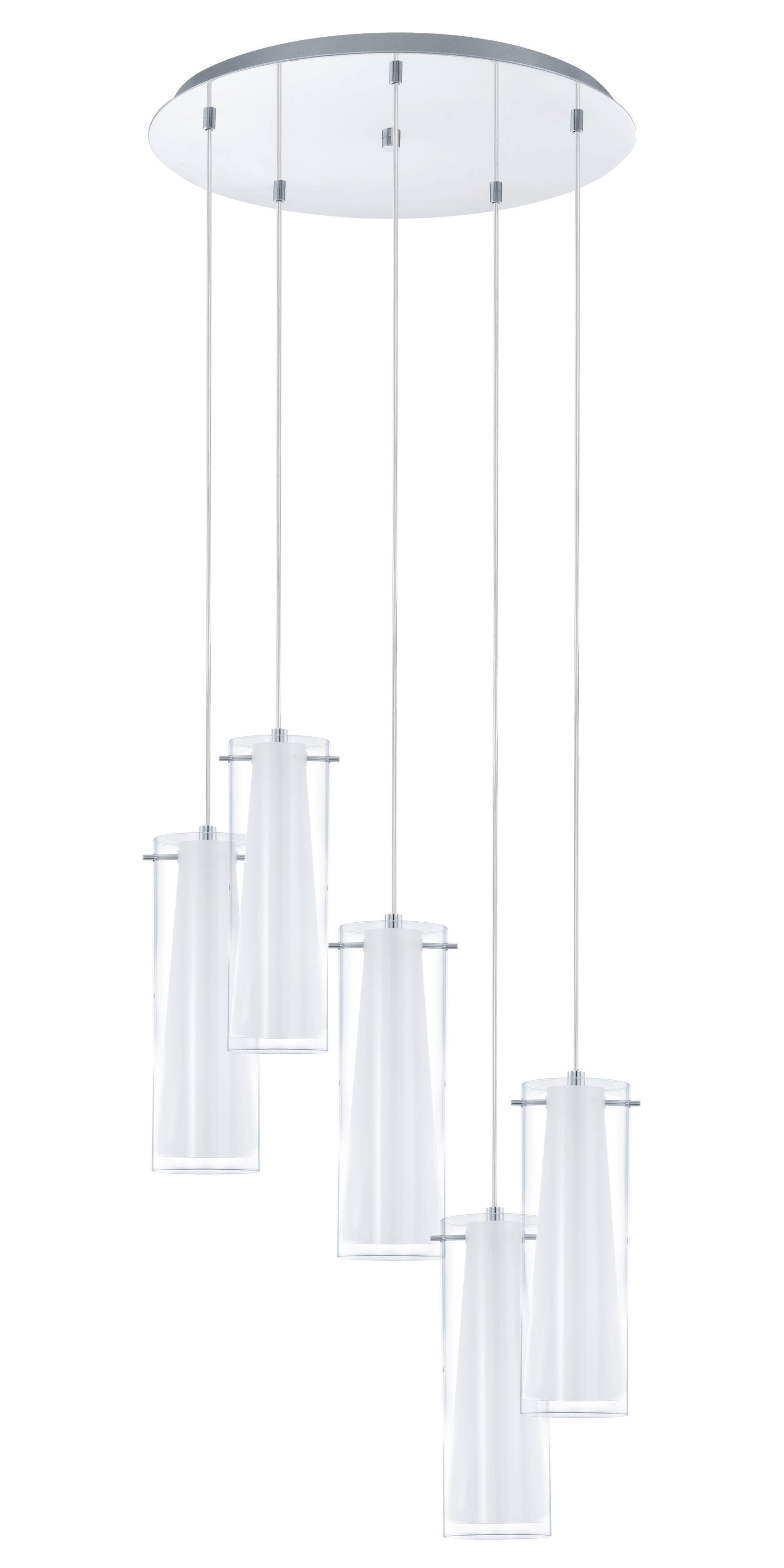 Lámpara de techo pinto 5 luces e27 30 cm blanca