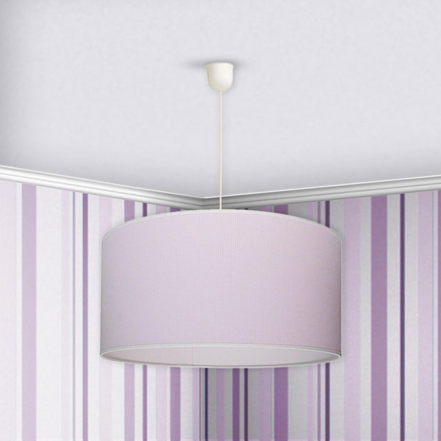 Lámpara de techo colgante de algodón rosa 35 cm Infantil IDP 1 luz E27. Altura máxima 72 cm