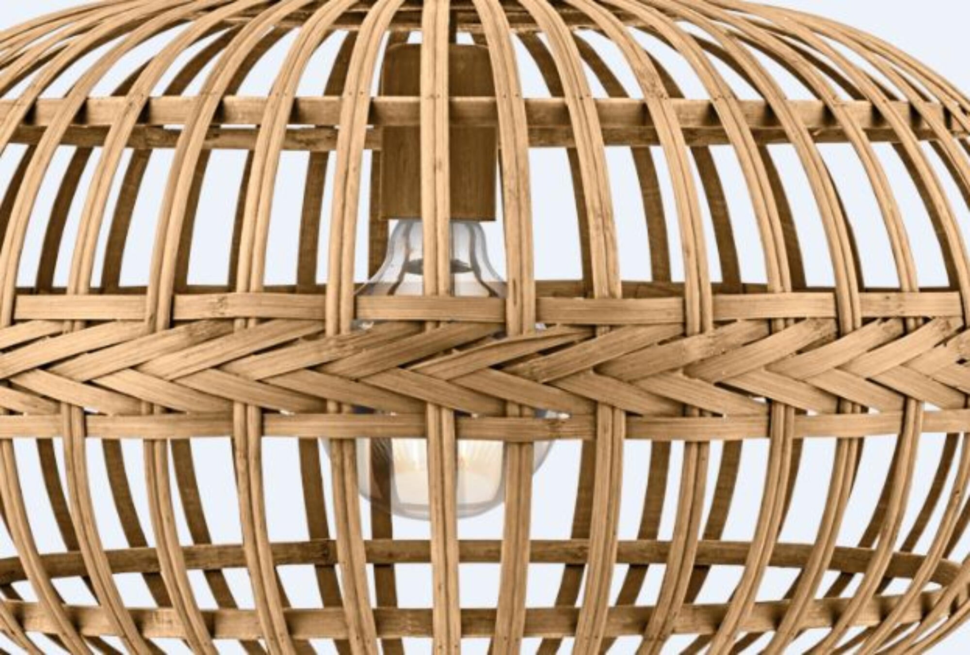 Lámpara de techo colgante de madera marrón 1 luz E27 Amsfield Ø38 - 8