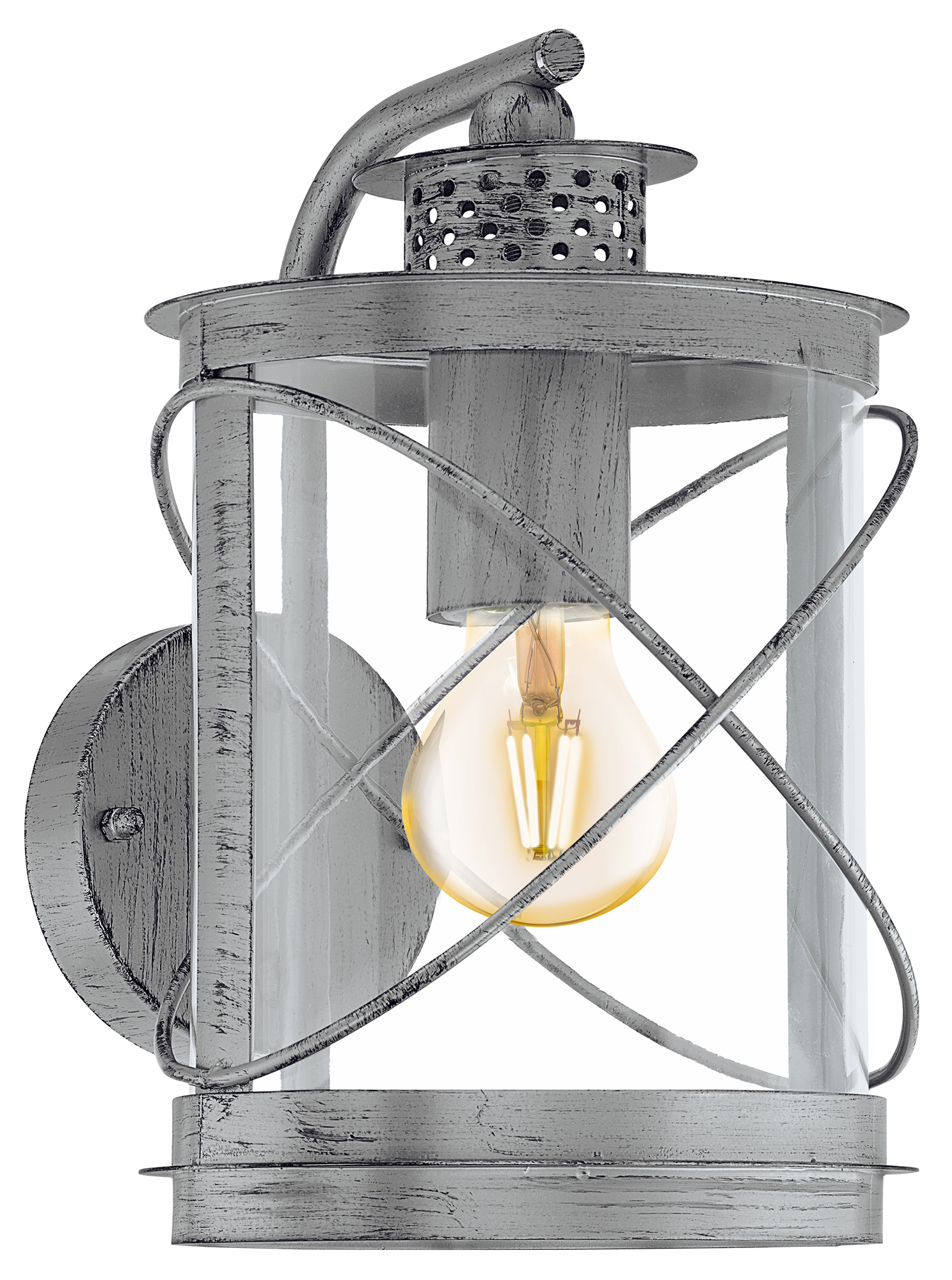 Aplique hilburn acero galvanizado e27